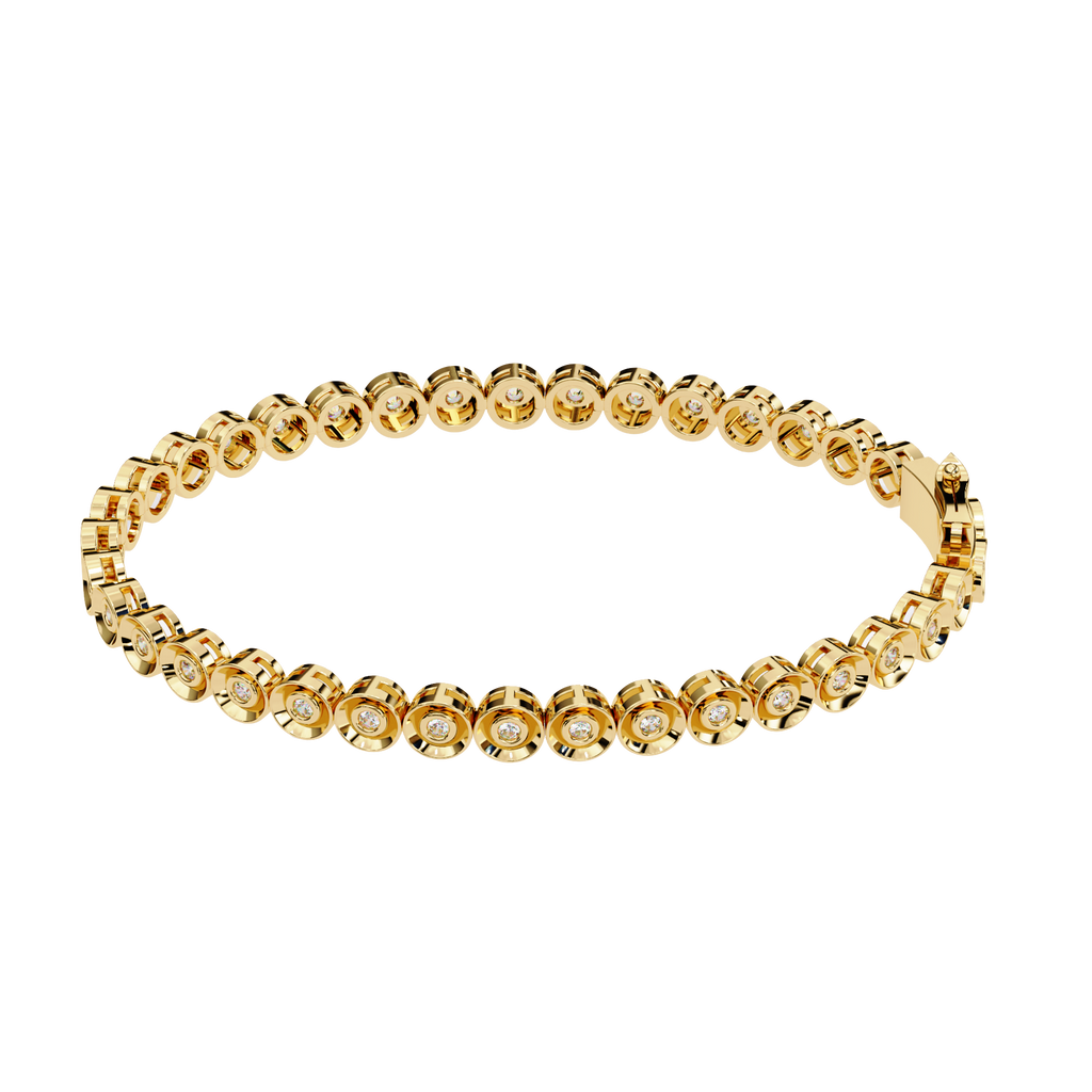 IGI Certified - 1/2 Ct. Lab Grown Diamond (VS/E-F) Pear & Round Diamond Bypass Bangle Bracelet