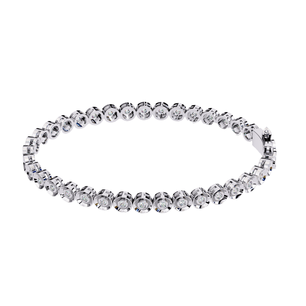 IGI Certified - 1/2 Ct. Lab Grown Diamond (VS/E-F) Pear & Round Diamond Bypass Bangle Bracelet