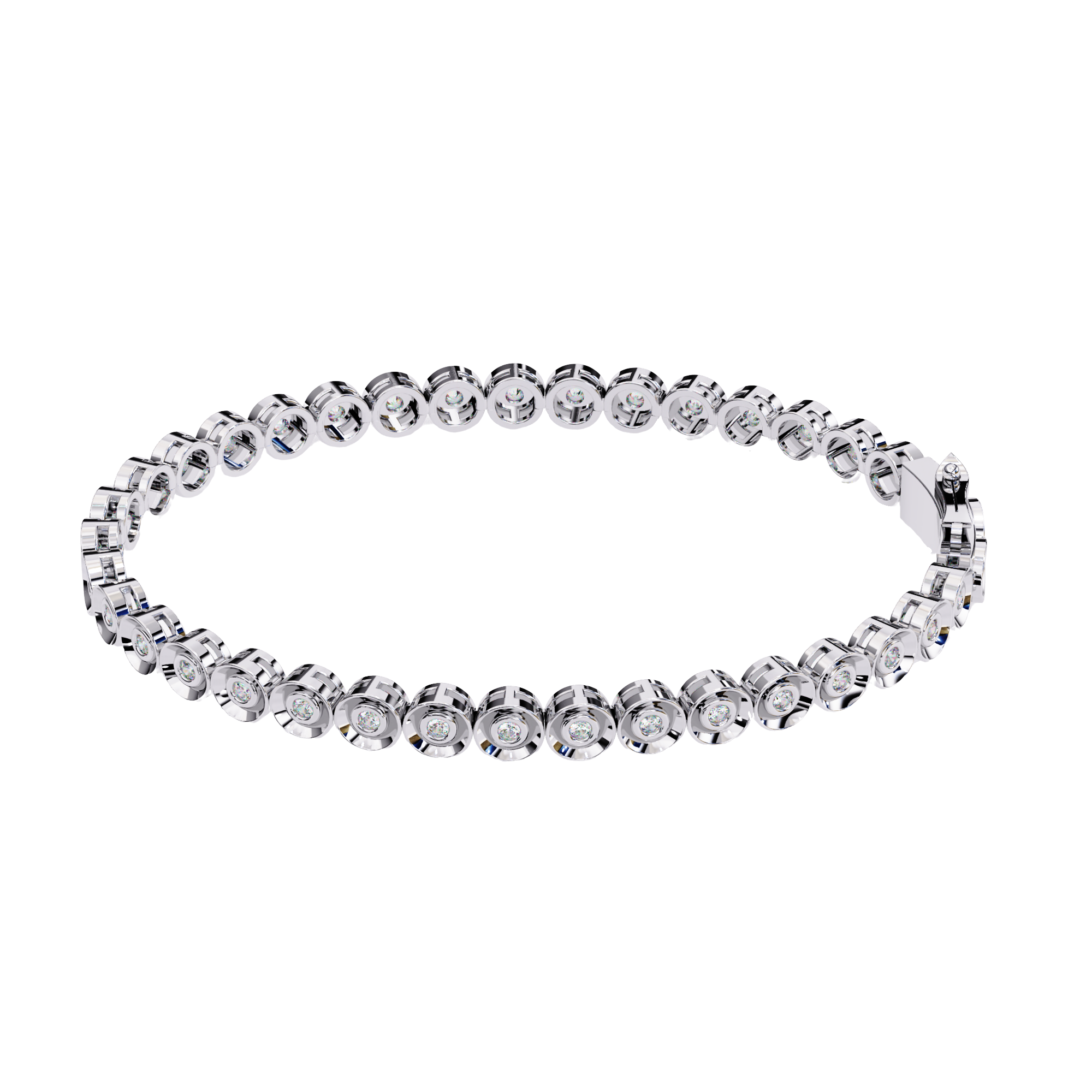 IGI Certified - 1/2 Ct. Lab Grown Diamond (VS/E-F) Pear & Round Diamond Bypass Bangle Bracelet