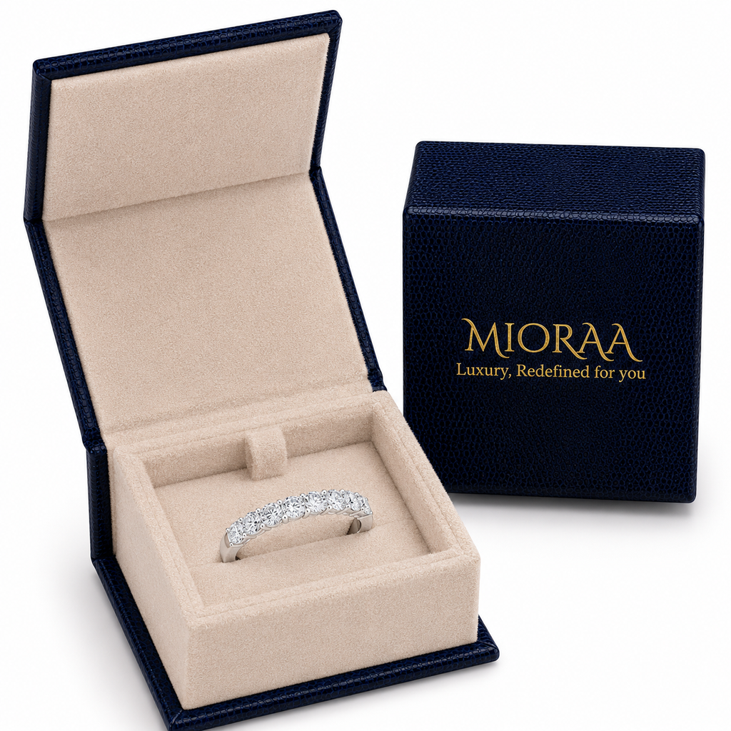 0.75 Carat Lab Grown Diamond 7 Stone Band Ring