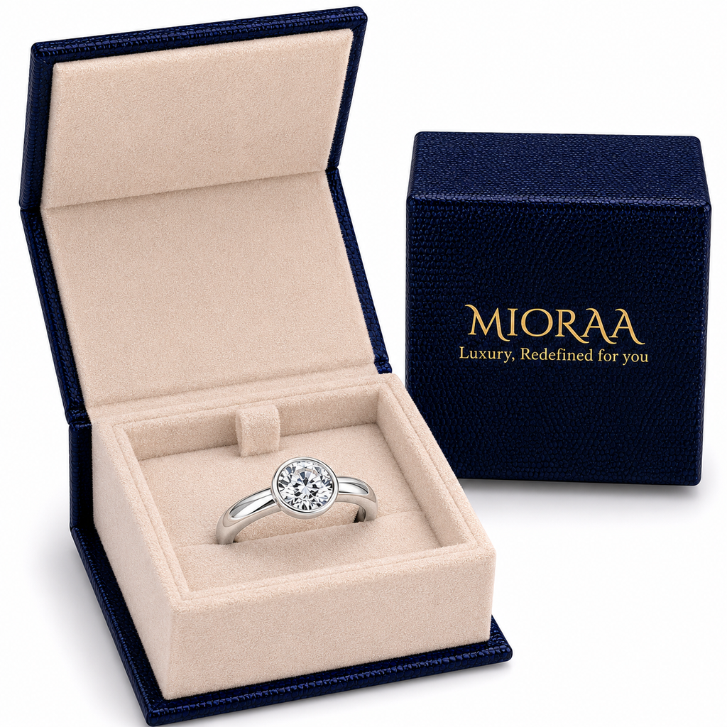 2 Carat Lab Grown Diamond Bezel Set Solitaire Ring