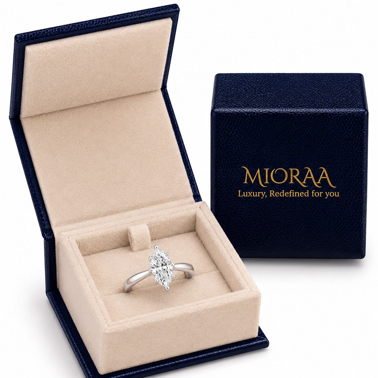 1 Carat Lab Grown Diamond Marquise Solitaire Ring