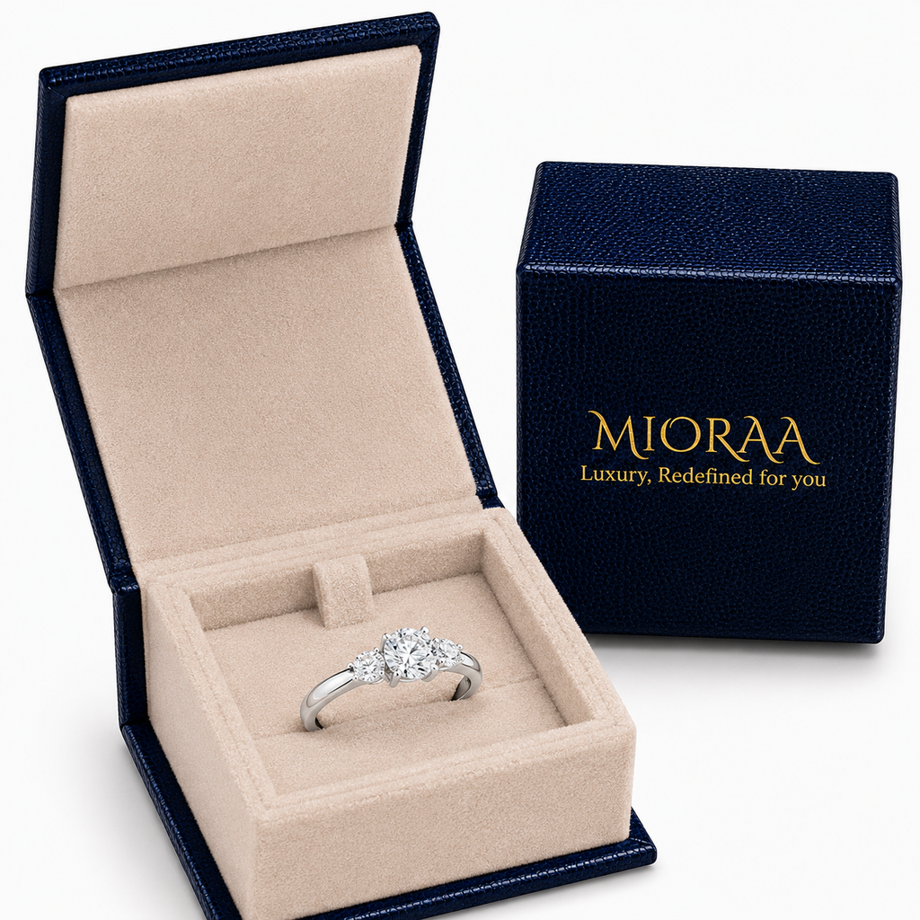 0.75 Carat Lab Grown Diamond Trilogy Ring