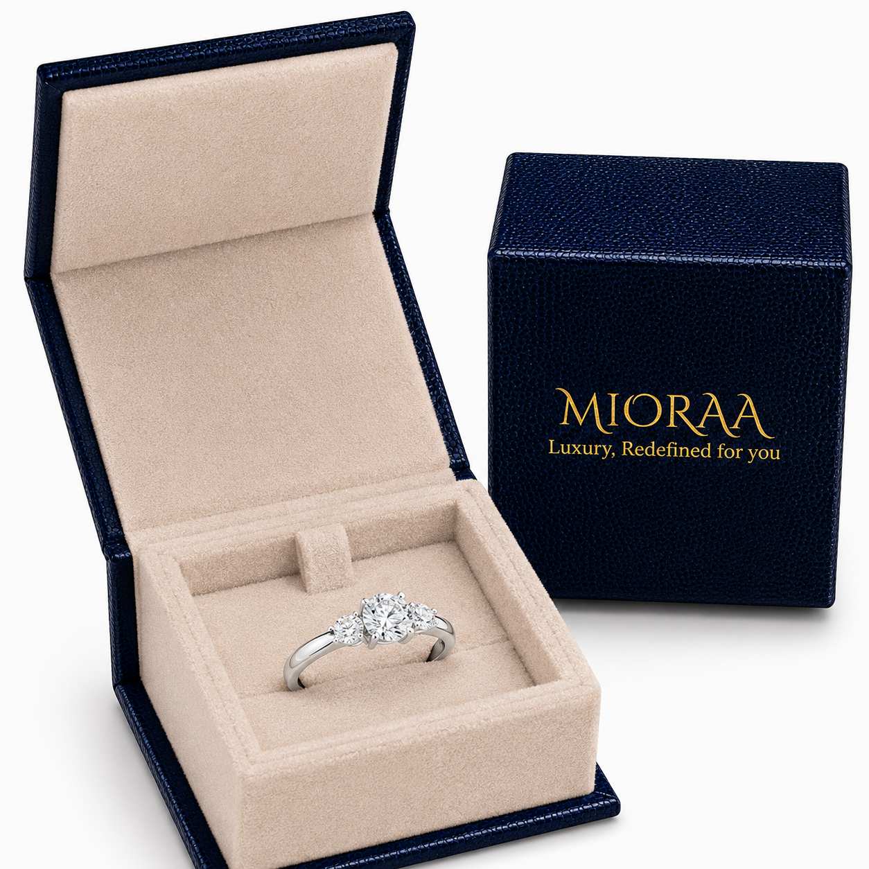 0.75 Carat Lab Grown Diamond Trilogy Ring