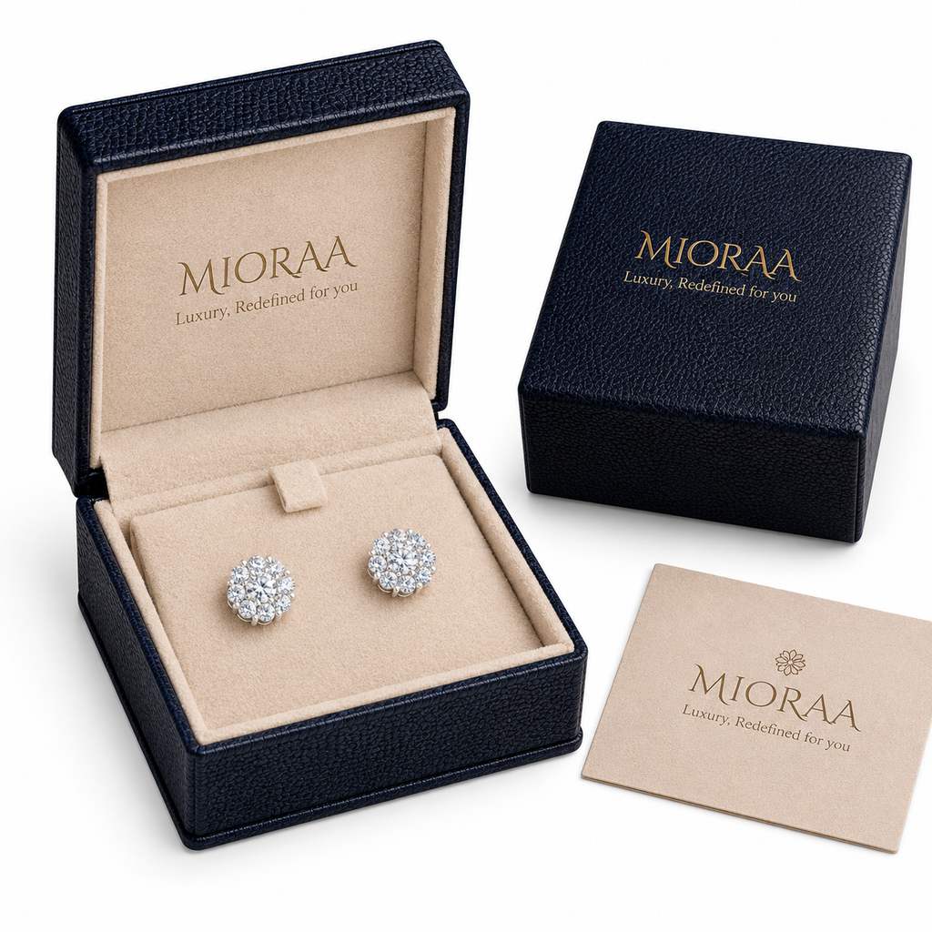 1 Carat Lab Grown Diamond Floral Earrings