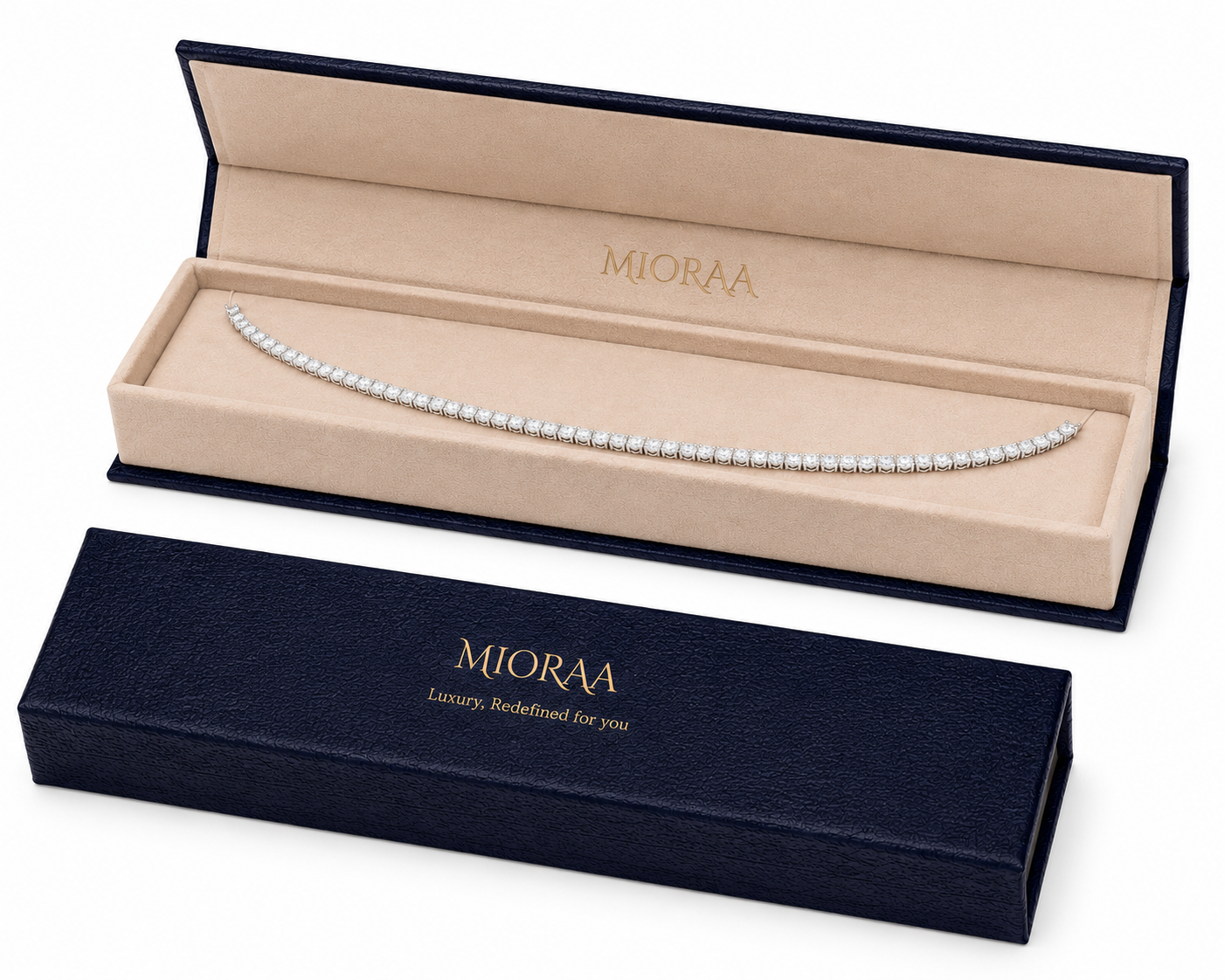 12 Carat Lab Grown Diamond Tennis Necklace (16 Inch)