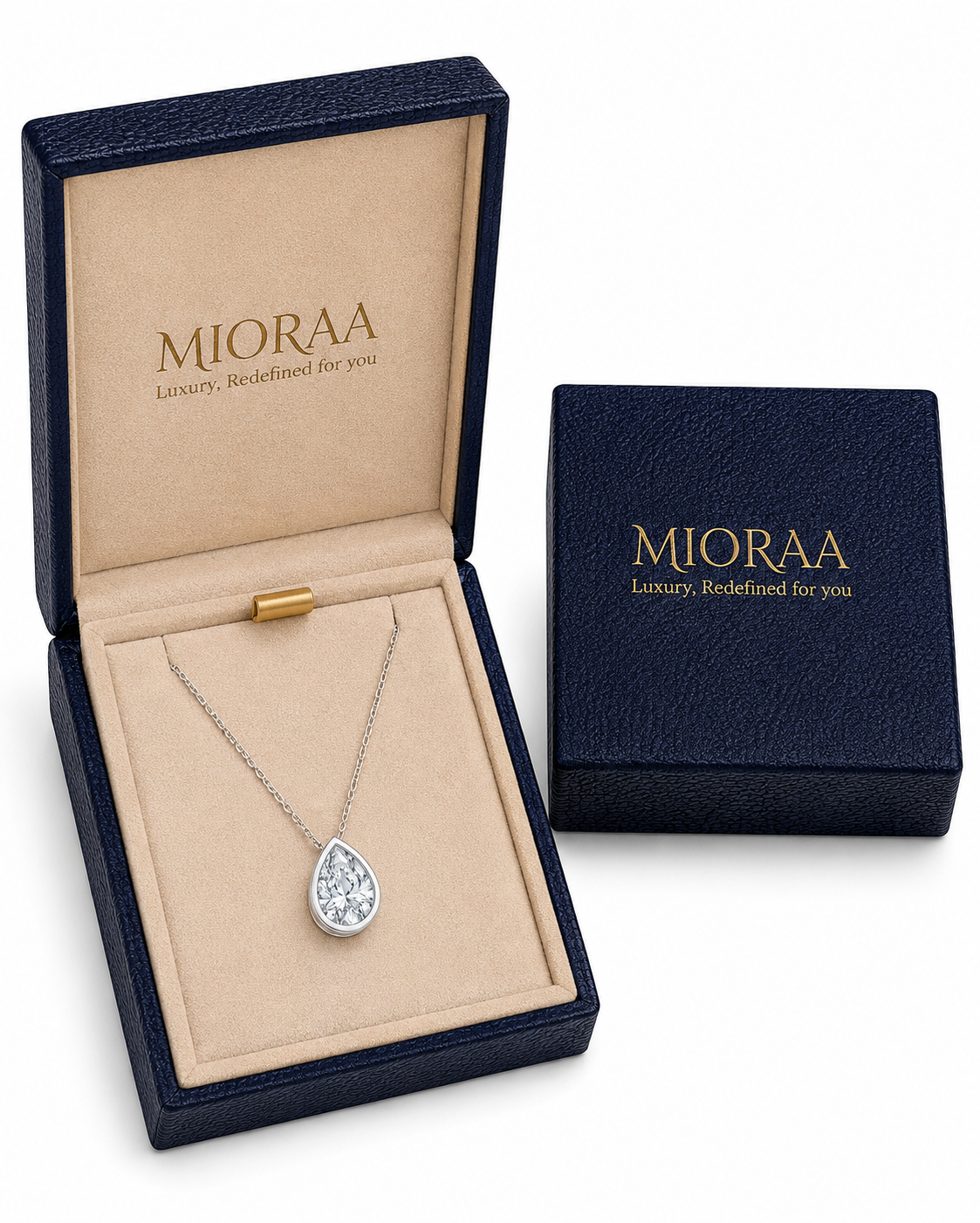 1 Carat Lab Grown Diamond Pear Cut Solitaire Pendant