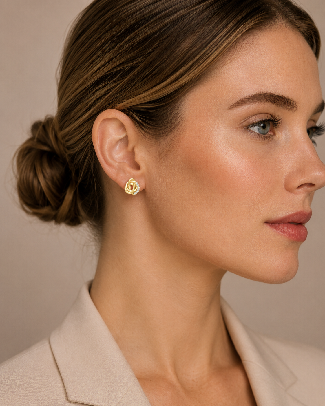 0.50 Carat Lab Grown Diamond Knot Earrings