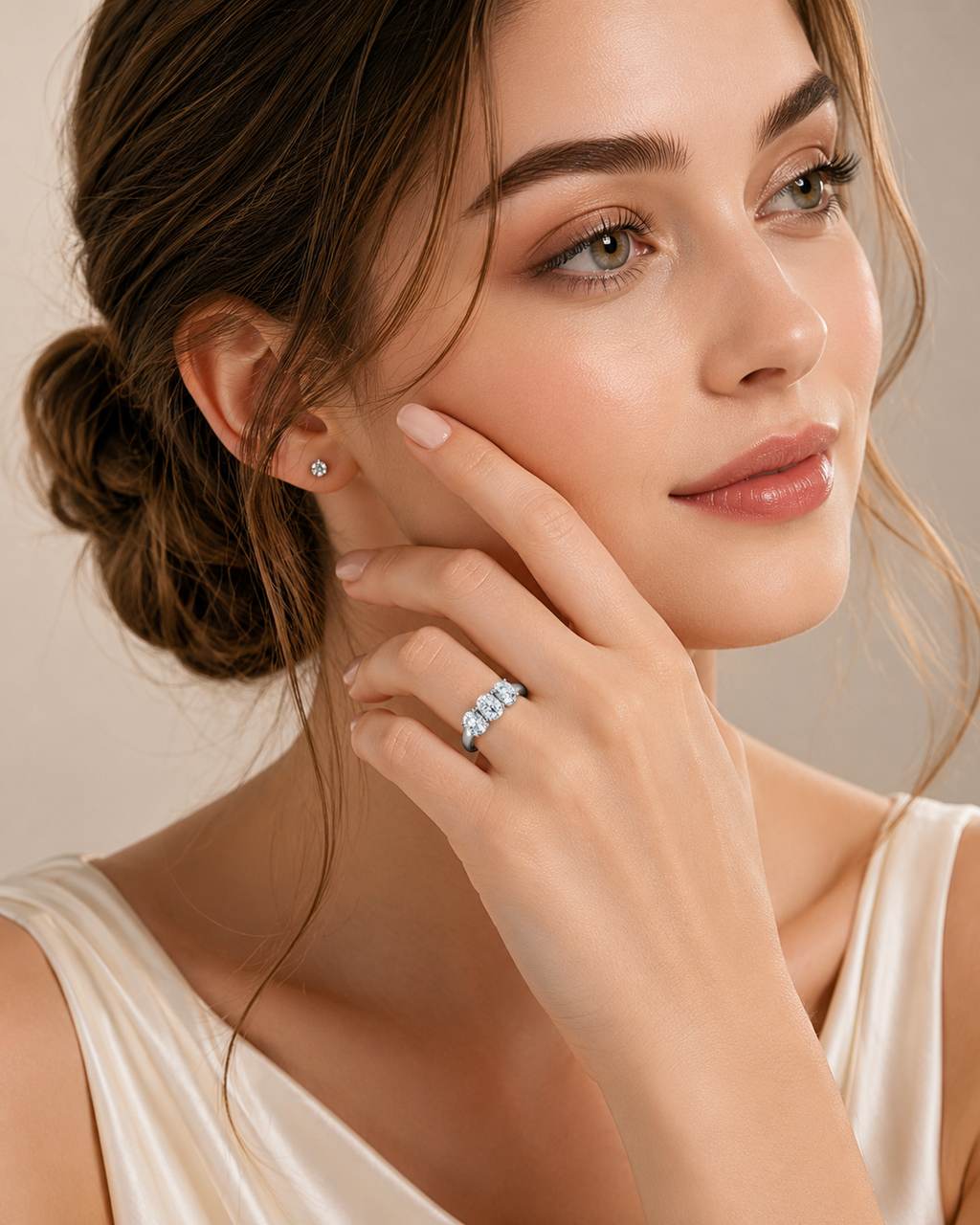 1 Carat Lab Grown Diamond Trilogy Ring