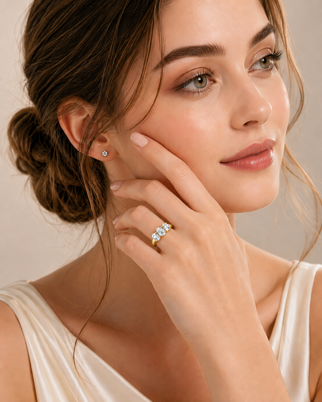 1 Carat Lab Grown Diamond Trilogy Ring