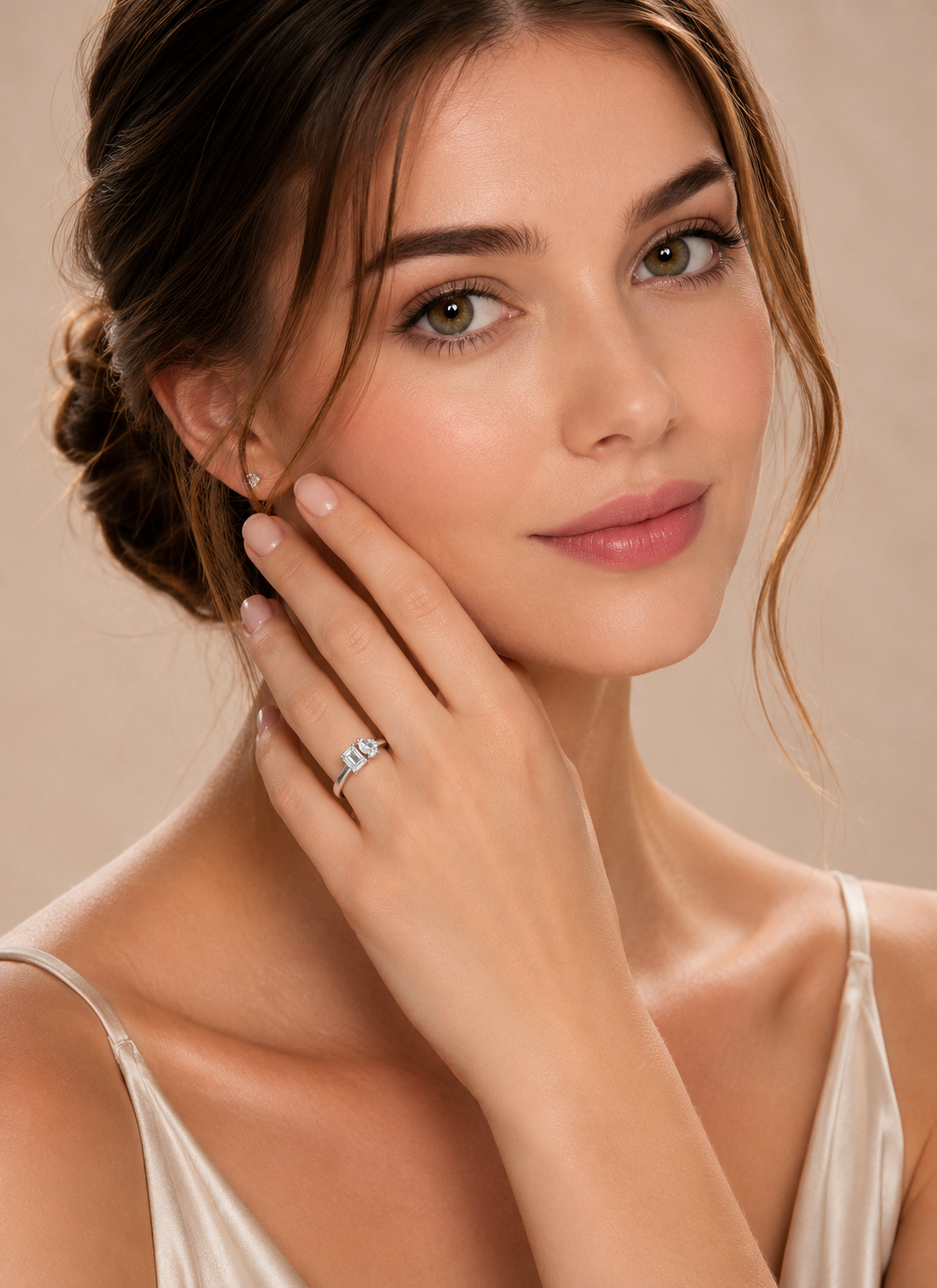 1 Carat Lab Grown Diamond Toi et Moi Ring