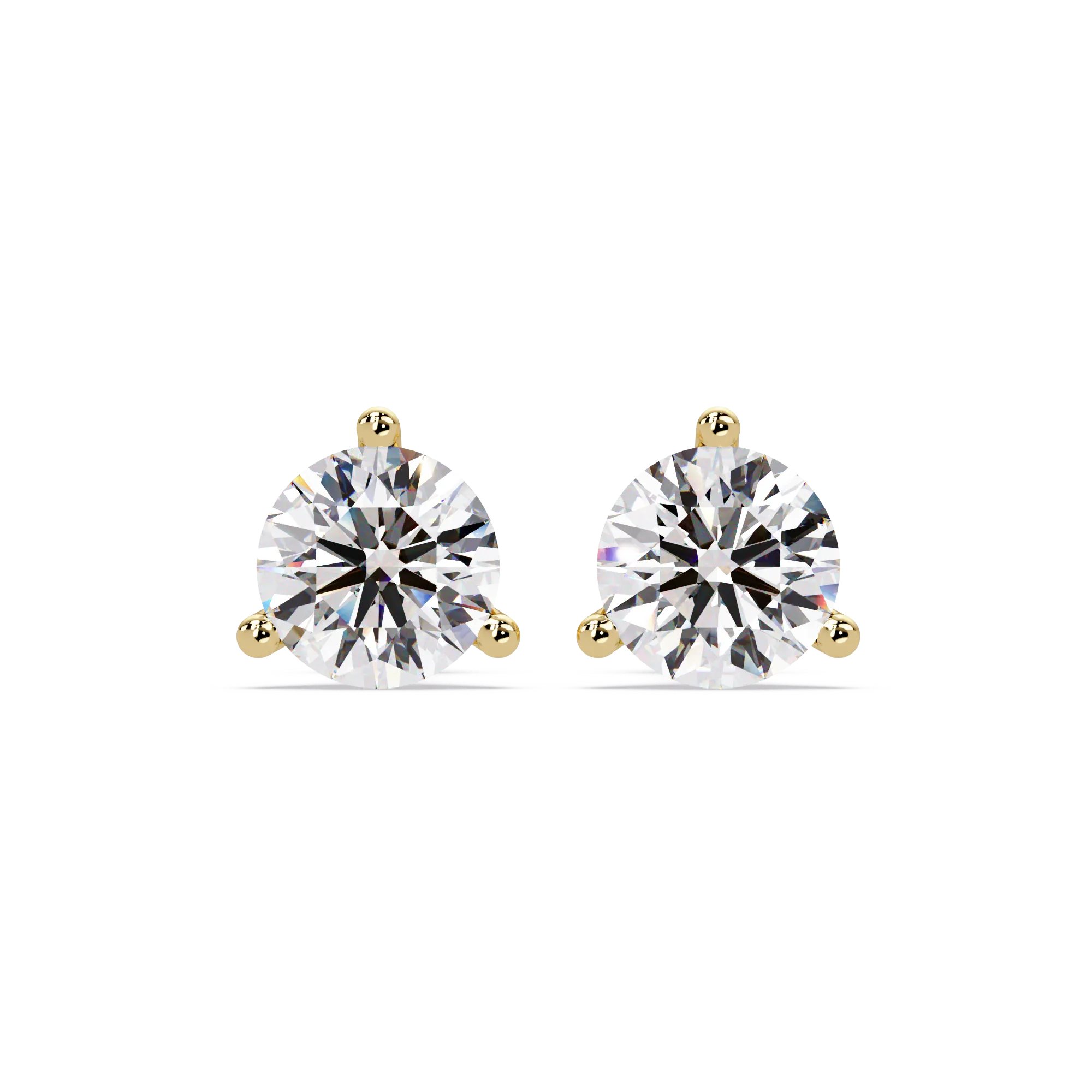 IGI Certified-2.50 Cts Lab Grown Diamond (VS/E-F) Solitaire Round Earring -925 Sterling Silver