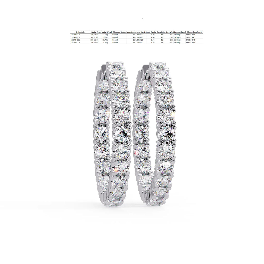Dream Inside-Out 360° Diamond Hoop Earrings