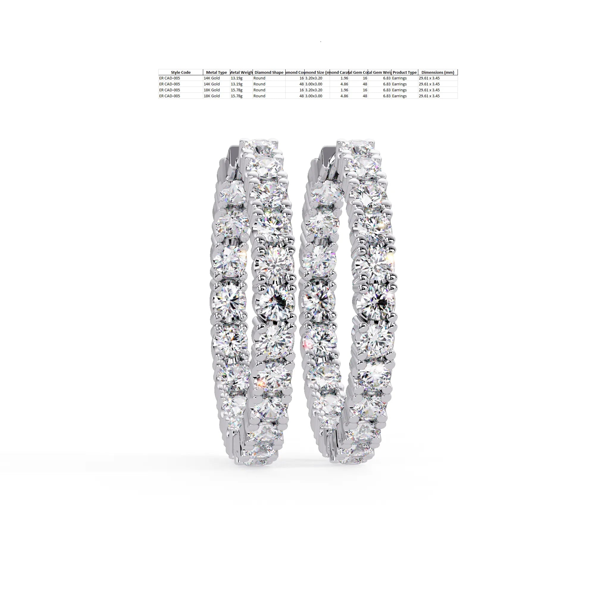 Dream Inside-Out 360° Diamond Hoop Earrings