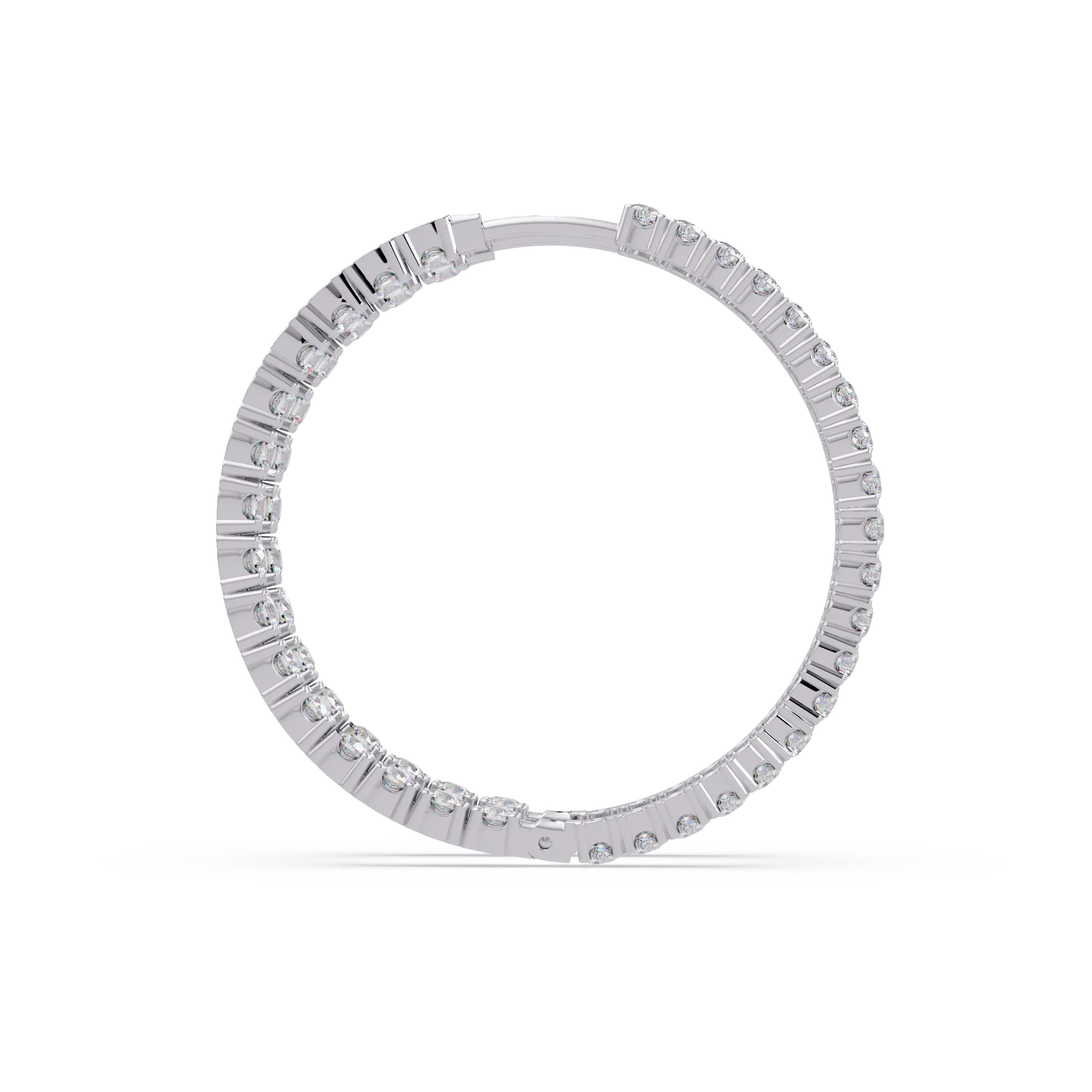 IGI Certified- 4 Ct. Lab Grown Diamond (VS/E-F) Eclipse Diamond Hoop Earrings – 70-Stone Brilliance Earring