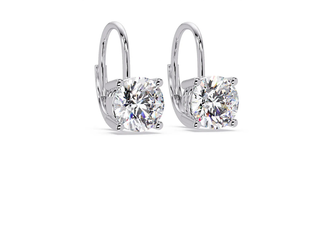 IGI Certified- 3 Ct. Lab Grown Diamond (VS/E-F) Elegant Gold Diamond Hoop Earrings