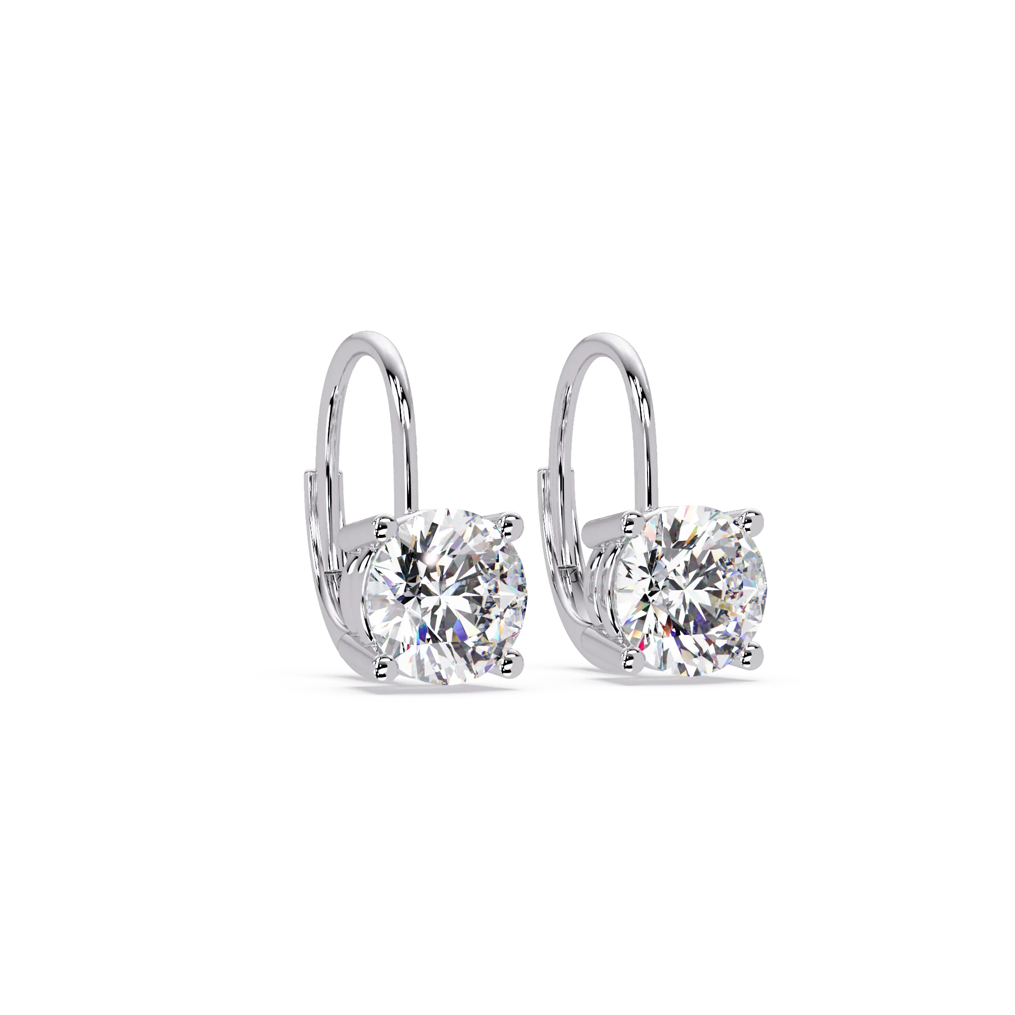 IGI Certified- 3 Ct. Lab Grown Diamond (VS/E-F) Elegant Gold Diamond Hoop Earrings