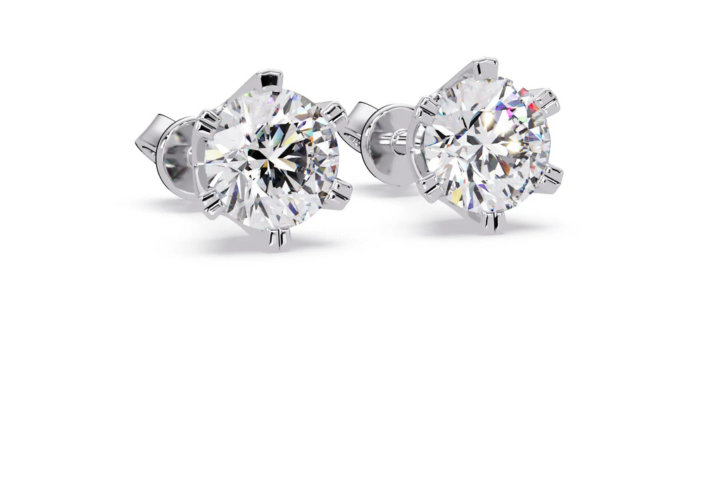 IGI Certified- 4 Ct. Lab Grown Diamond (VS/E-F) Diamond Stud Earrings