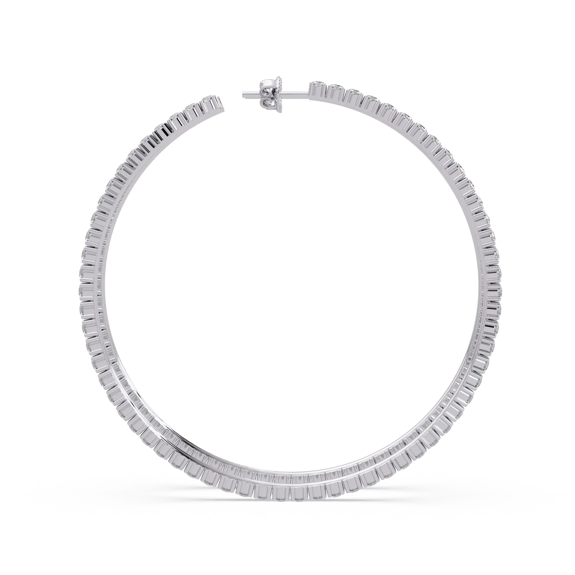 IGI Certified- 7.5 Ct. Lab Grown Diamond (VS/E-F) Diamond Hoop Earrings