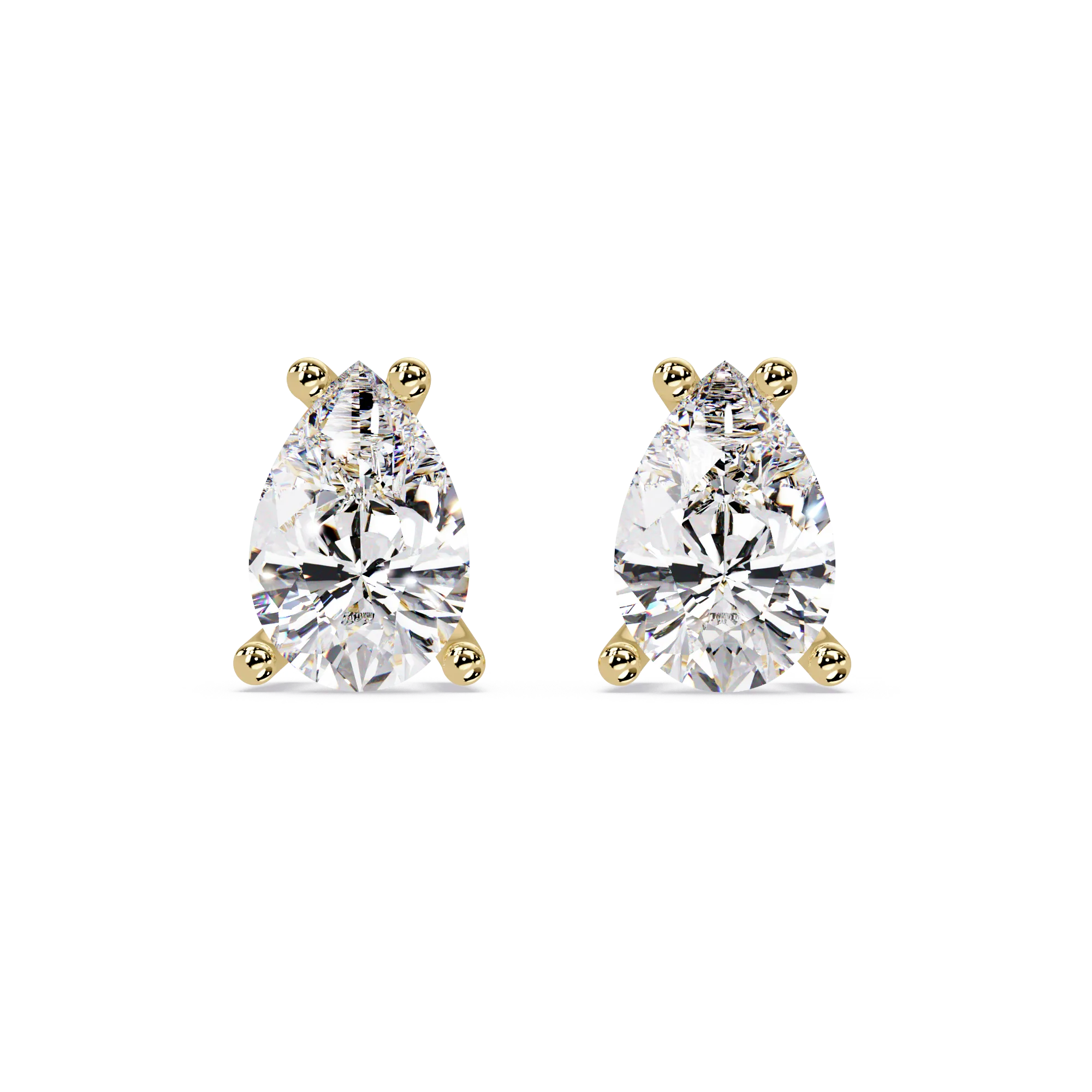 IGI Certified- 3 Ct. Lab Grown Diamond (VS/E-F) Pear Cut Diamond Stud Earrings