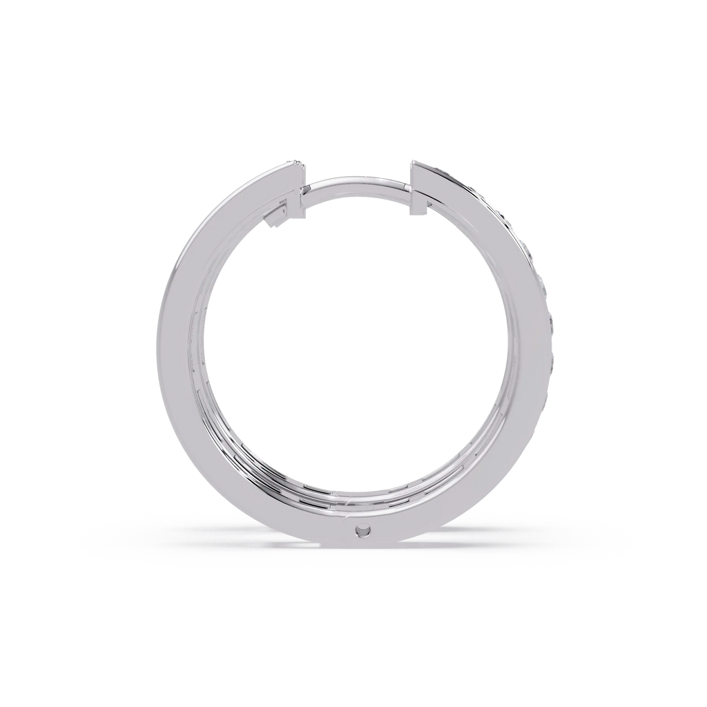 IGI Certified-1/2 Ct. Lab Grown Diamond (VS/E-F) Radiant Diamond Hoop Earrings