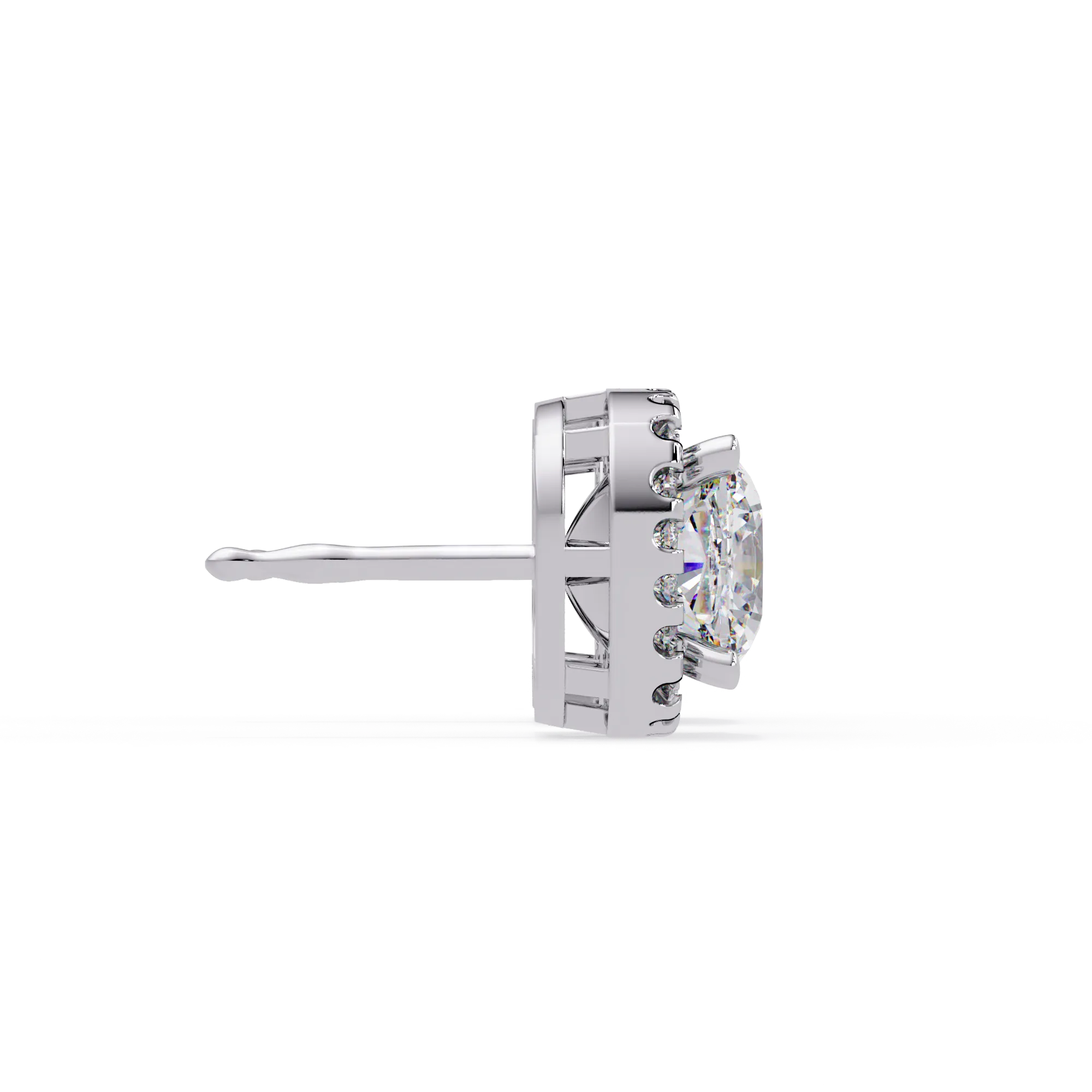IGI Certified- 3 Ct. Lab Grown Diamond (VS/E-F) Vintage-Inspired Cushion Halo Diamond Studs Earring