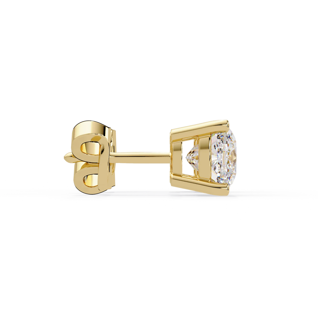IGI Certified- 2.25 Ct. Lab Grown Diamond (VS/E-F) Stud Earrings With Cushion Cut Diamond Earring