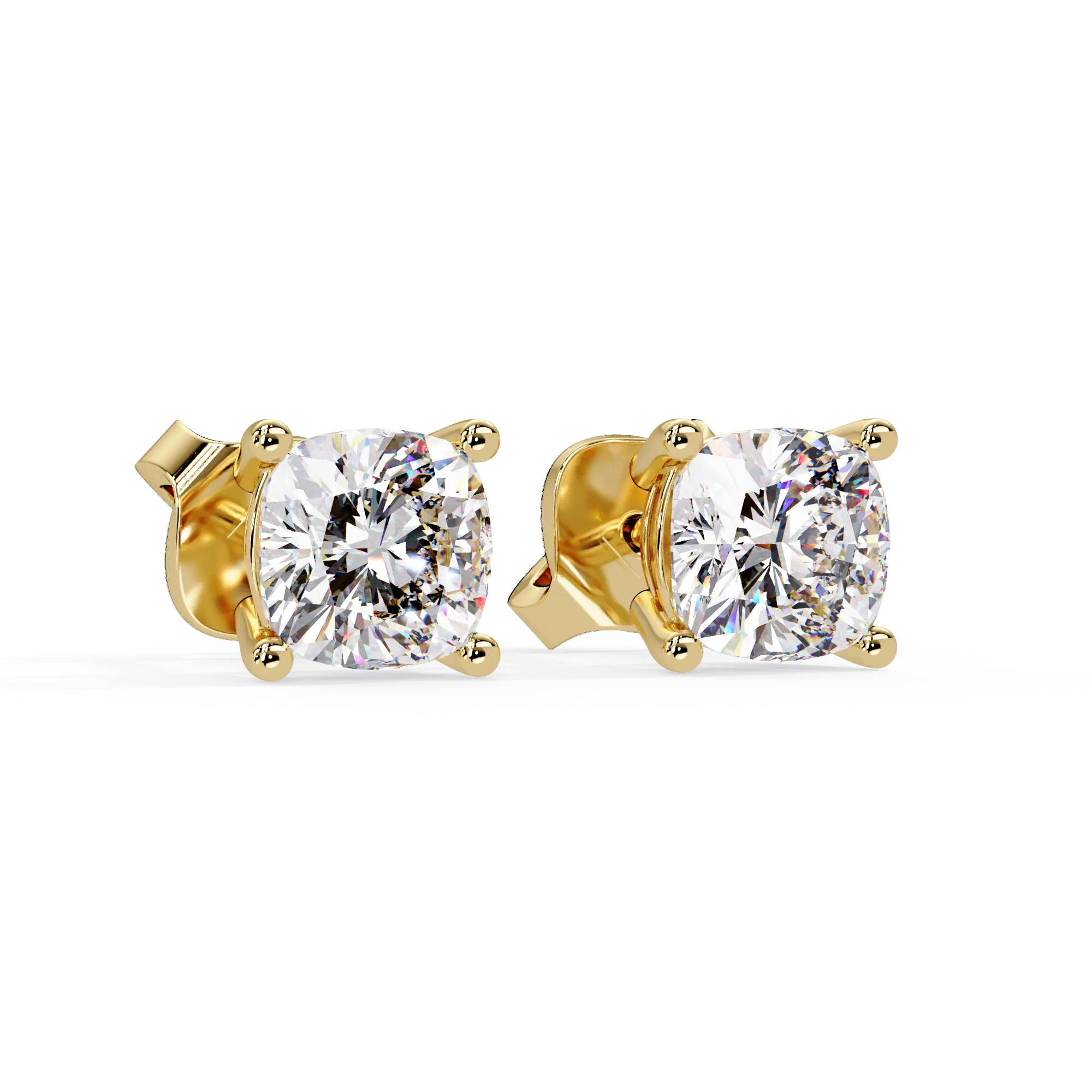 IGI Certified- 2.25 Ct. Lab Grown Diamond (VS/E-F) Stud Earrings With Cushion Cut Diamond Earring