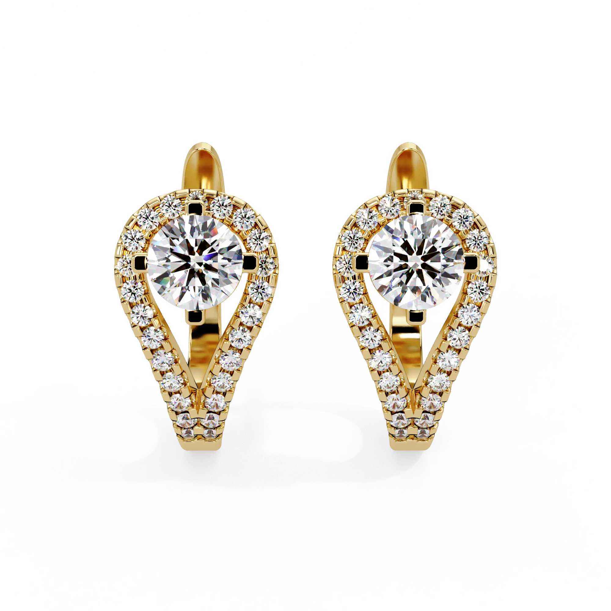 IGI Certified- 1.25 Ct. Lab Grown Diamond (VS/E-F) Teardrop Earrings with Round Cut Stones Earring