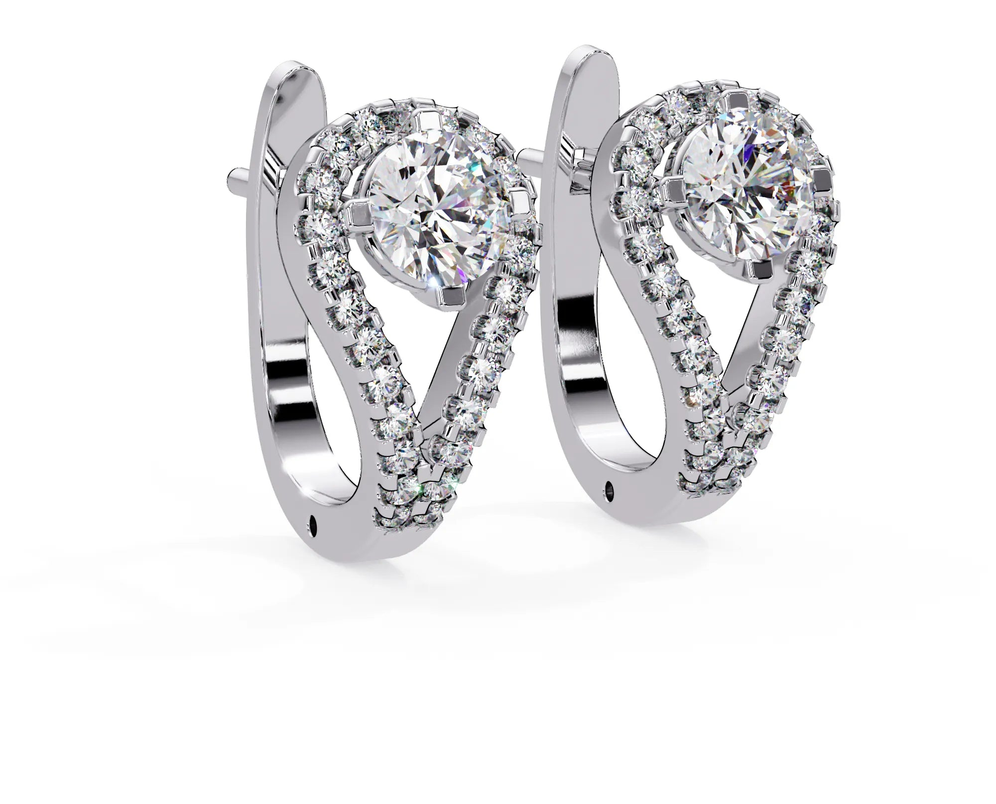 IGI Certified- 1.25 Ct. Lab Grown Diamond (VS/E-F) Teardrop Earrings with Round Cut Stones Earring