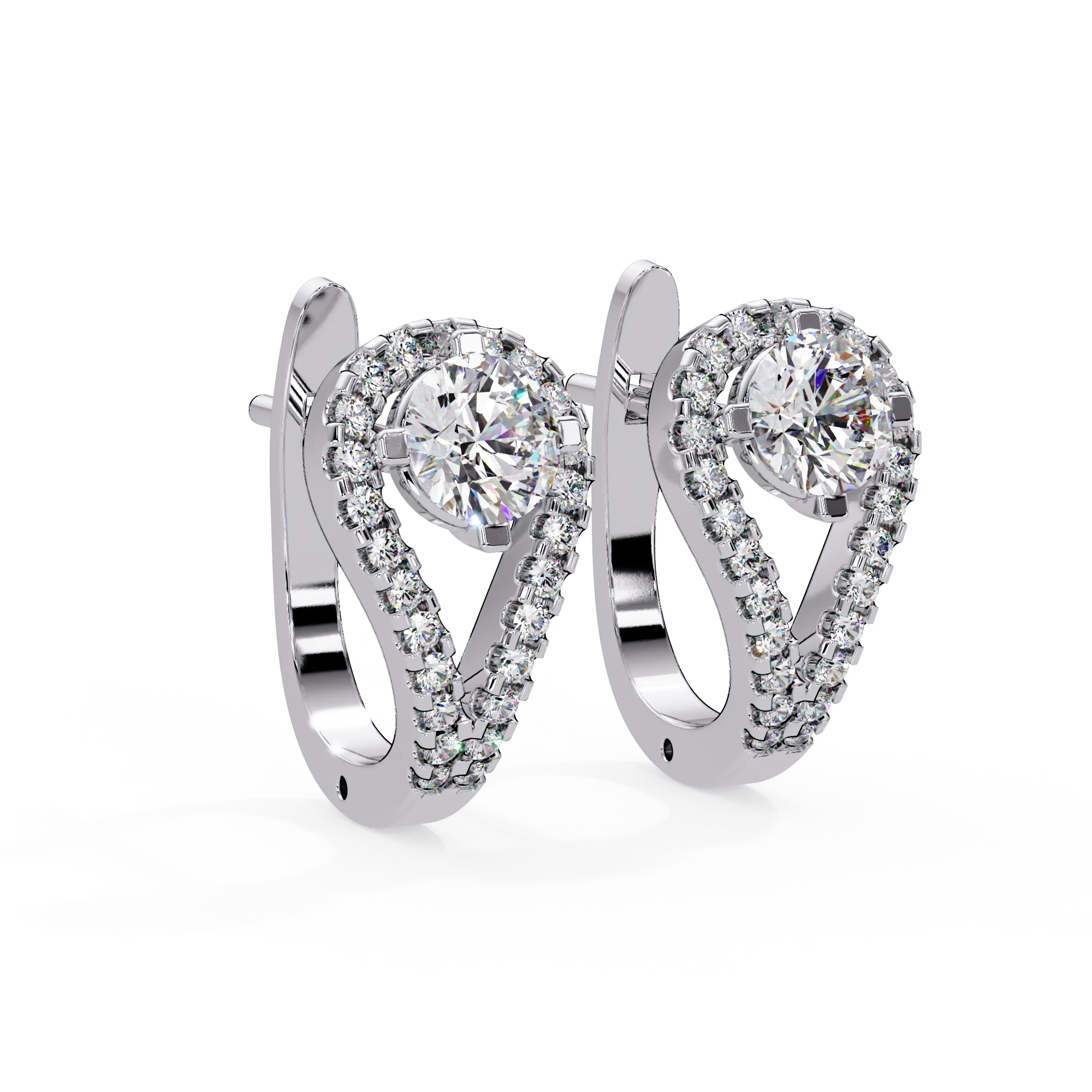 IGI Certified- 1.25 Ct. Lab Grown Diamond (VS/E-F) Teardrop Earrings with Round Cut Stones Earring