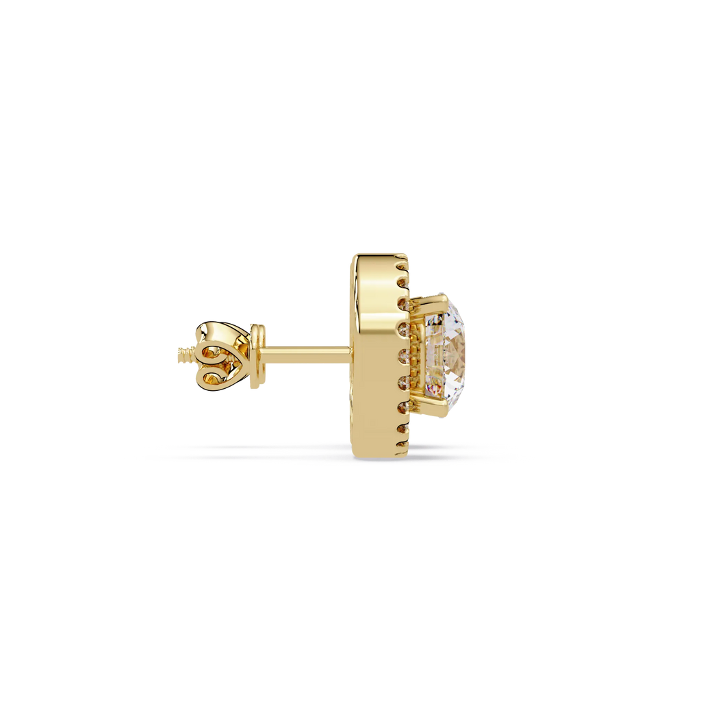 IGI Certified- 4 Ct. Lab Grown Diamond (VS/E-F) IGI Certified-1/2 Ct. Lab Grown Diamond (VS/E-F) Solitaire Earring Earring
