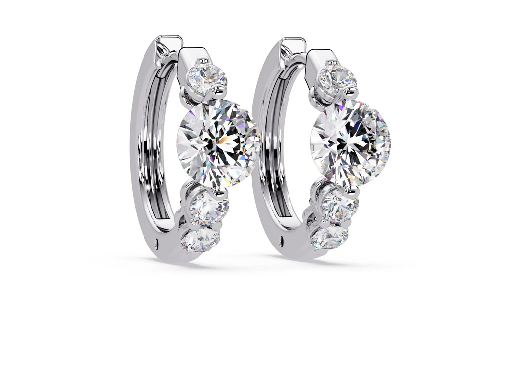 IGI Certified- 2.5 Ct. Lab Grown Diamond (VS/E-F) Solitaire Earring