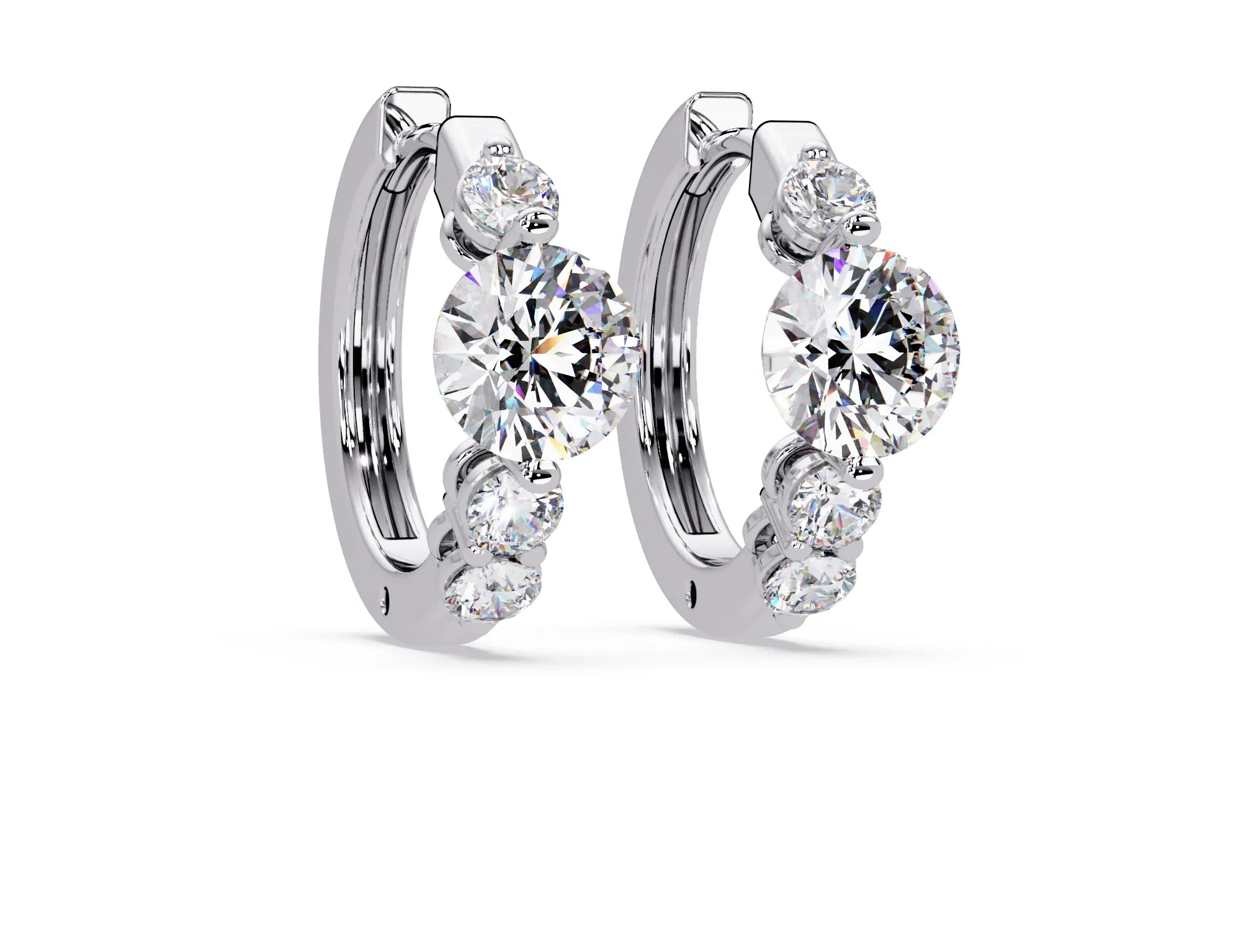 IGI Certified- 2.5 Ct. Lab Grown Diamond (VS/E-F) Solitaire Earring