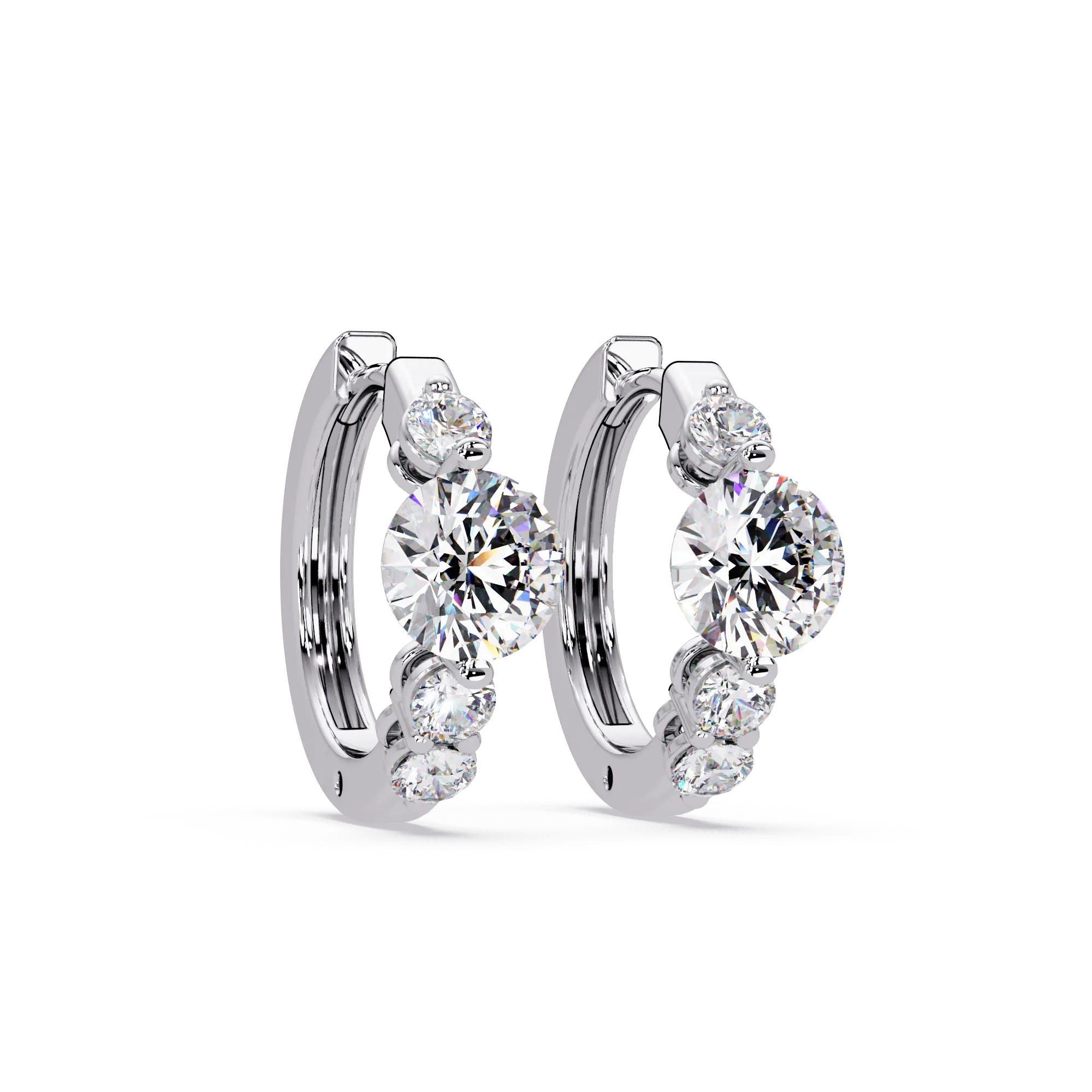 IGI Certified- 2.5 Ct. Lab Grown Diamond (VS/E-F) Solitaire Earring