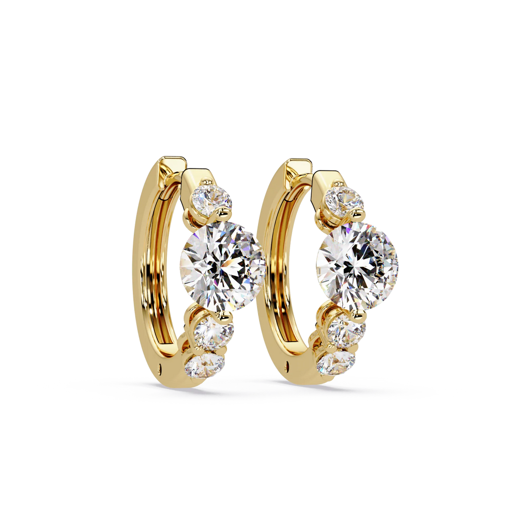 IGI Certified- 2.5 Ct. Lab Grown Diamond (VS/E-F) Solitaire Earring