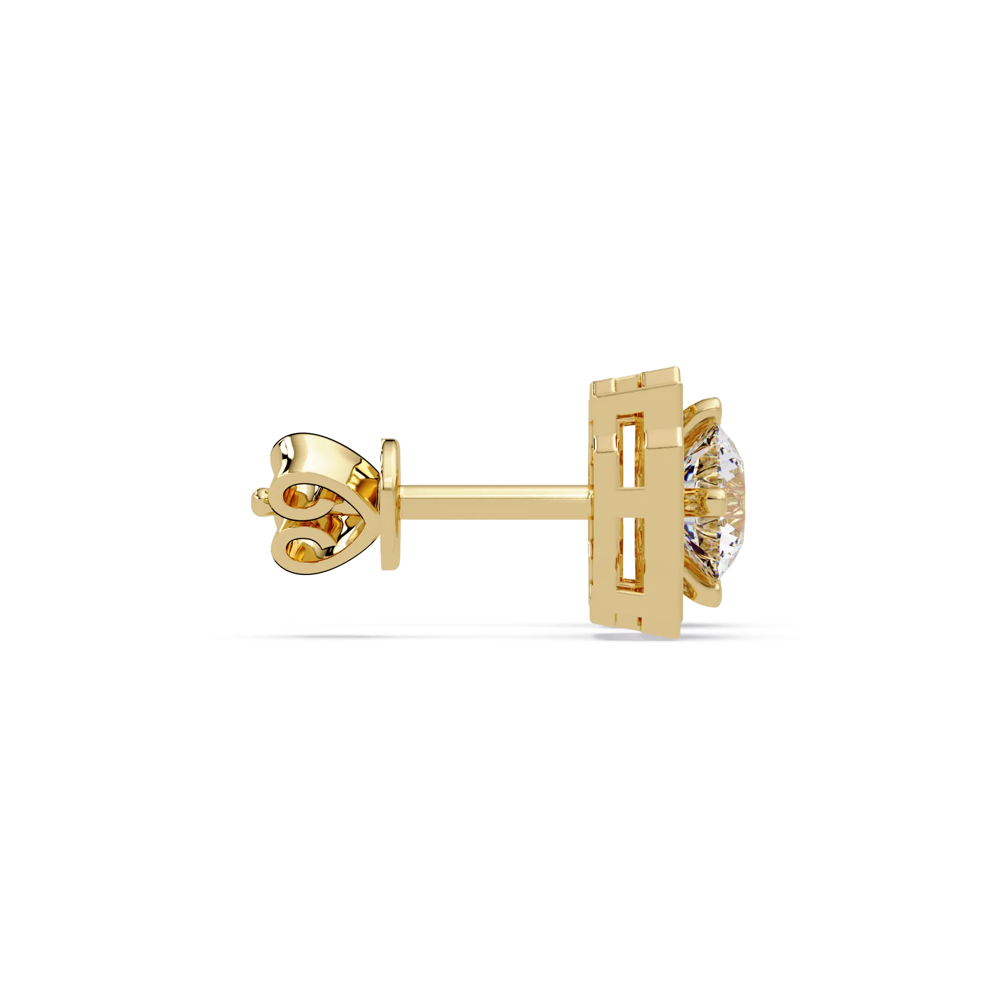 IGI Certified- 1 Ct. Lab Grown Diamond (VS/E-F) Cushion-Shape Diamond Halo Stud Earrings
