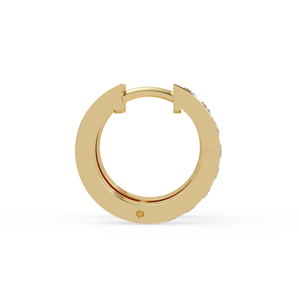 IGI Certified- 4.5 Ct. Lab Grown Diamond (VS/E-F) Classic Channel-Set Diamond Huggie Hoop Earrings