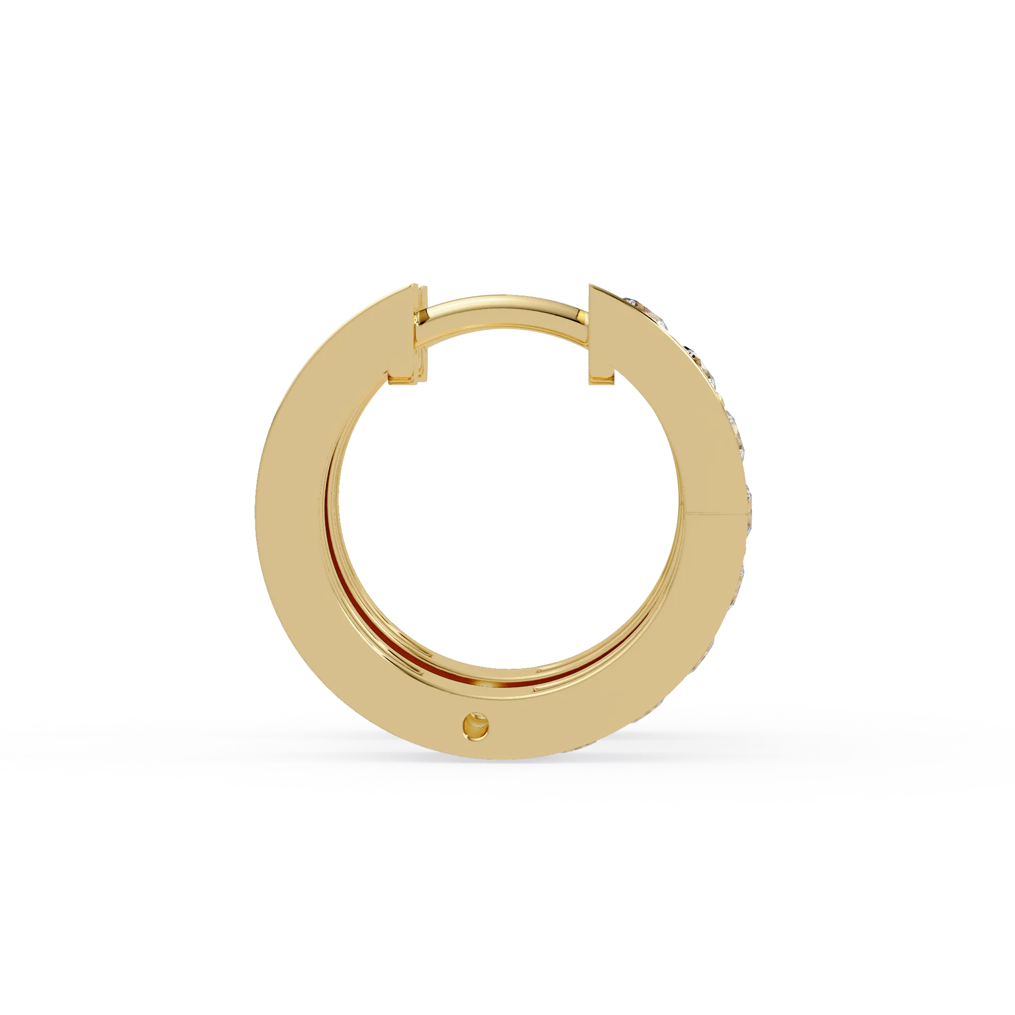 IGI Certified- 4.5 Ct. Lab Grown Diamond (VS/E-F) Classic Channel-Set Diamond Huggie Hoop Earrings