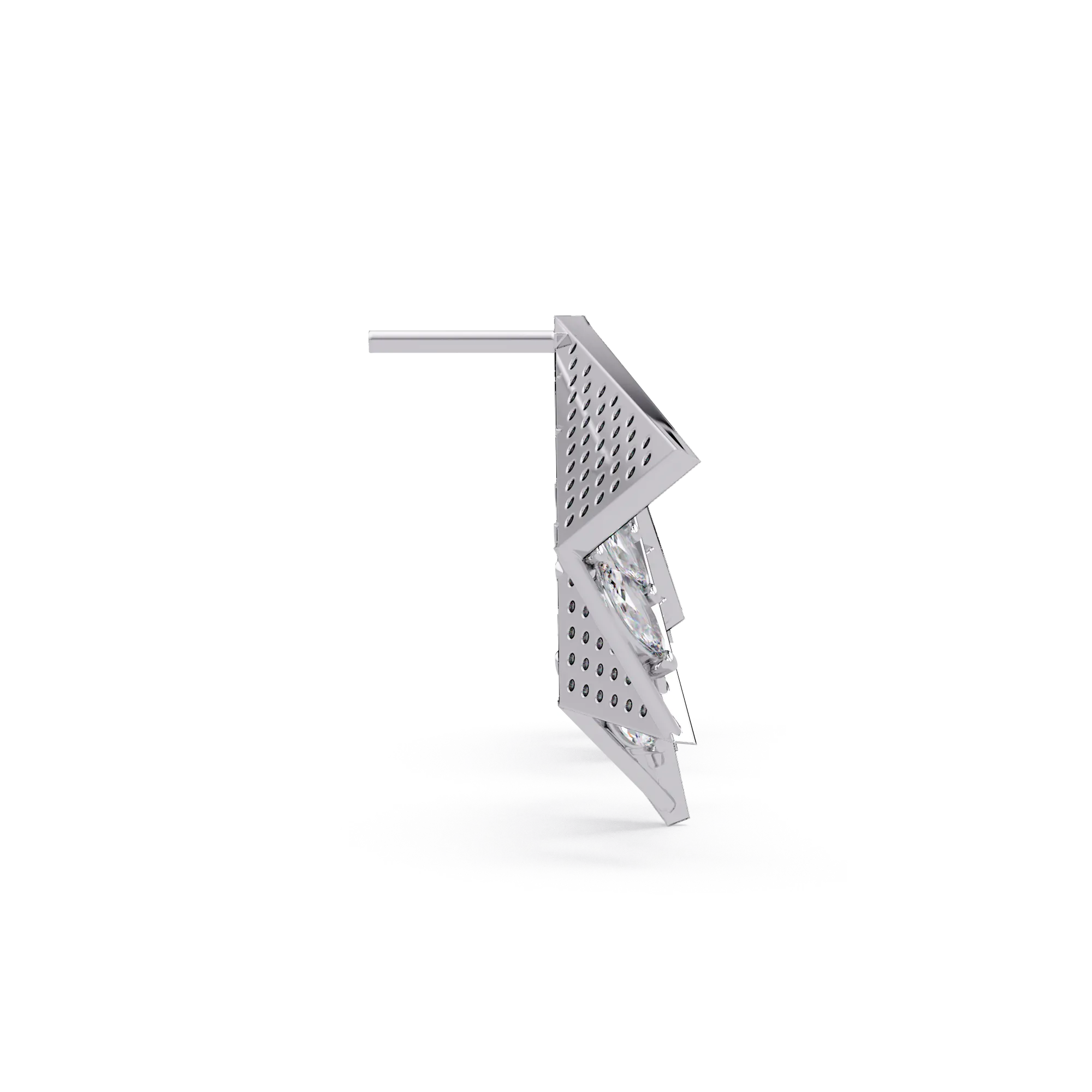IGI Certified-3 Ct. Lab Grown Diamond (VS/E-F)"Origami" Fan Diamond Earring