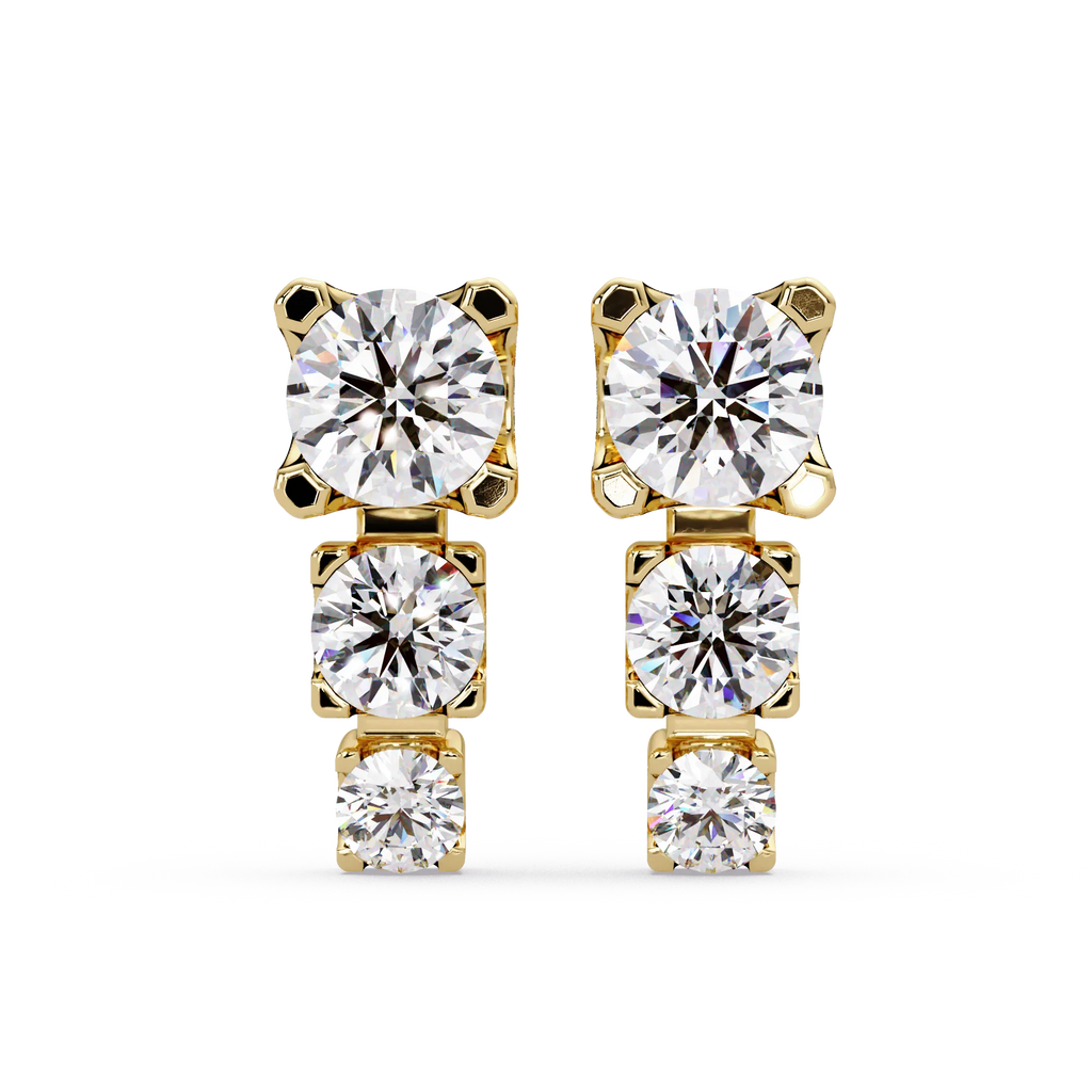 IGI Certified- 1.5 Ct. Lab Grown Diamond (VS/E-F) Elegant Diamond Drop Earring