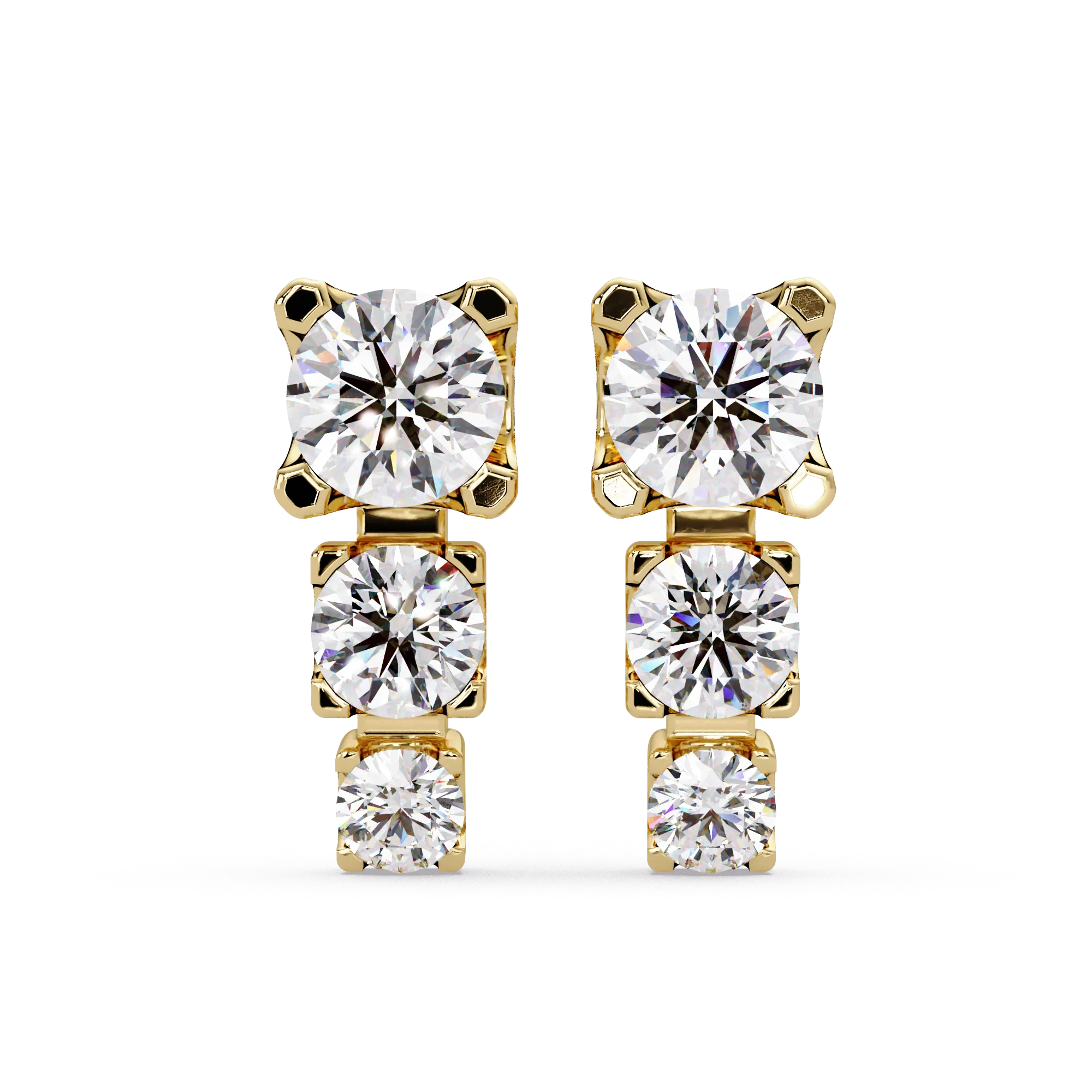 IGI Certified- 1.5 Ct. Lab Grown Diamond (VS/E-F) Elegant Diamond Drop Earring