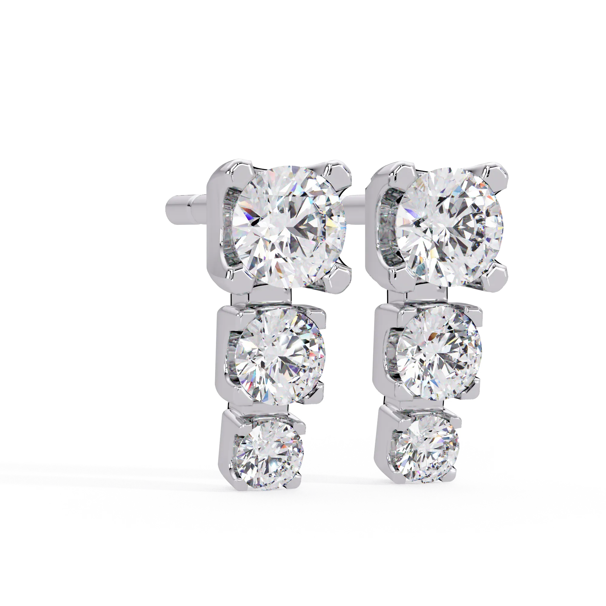 IGI Certified- 1.5 Ct. Lab Grown Diamond (VS/E-F) Elegant Diamond Drop Earring
