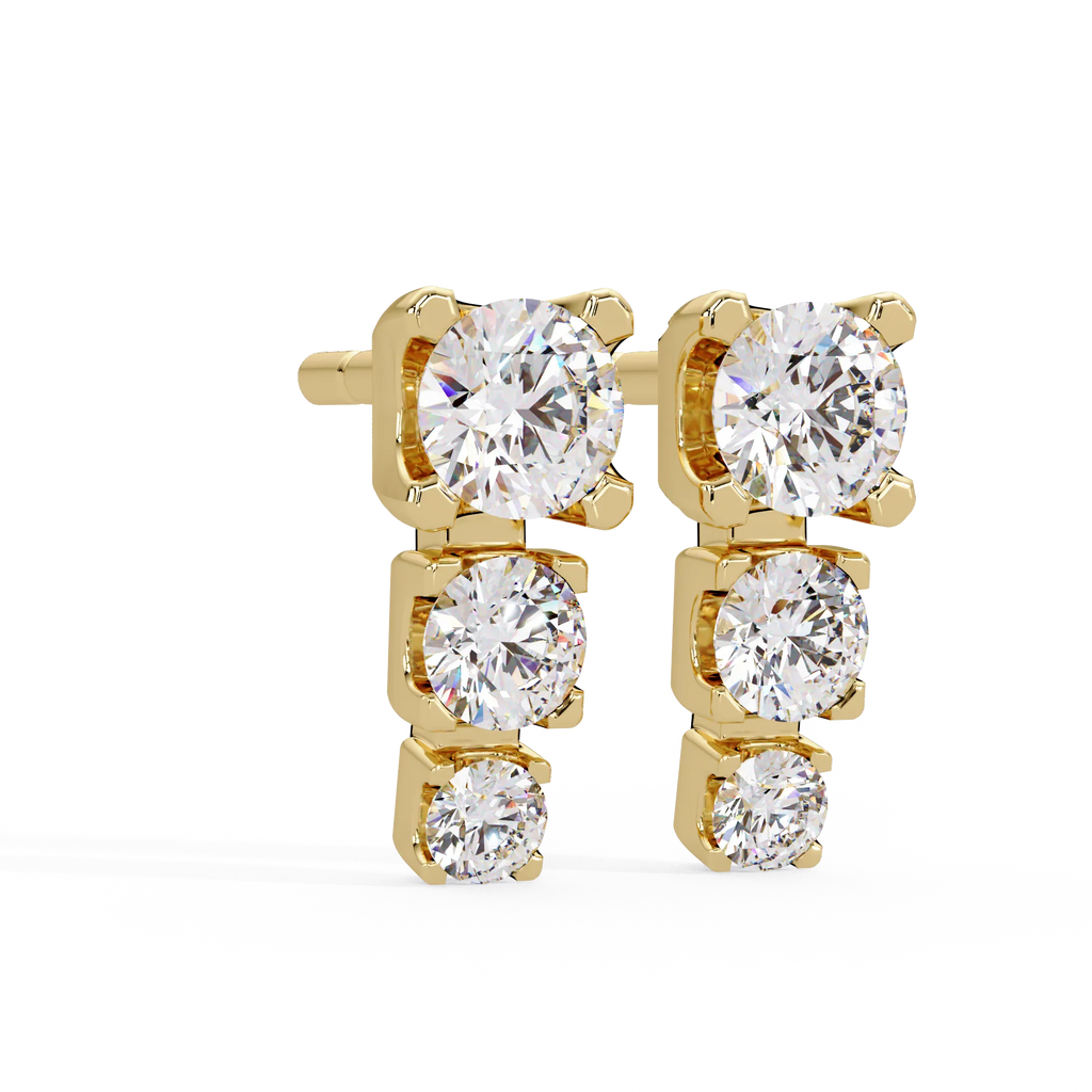 IGI Certified- 1.5 Ct. Lab Grown Diamond (VS/E-F) Elegant Diamond Drop Earring