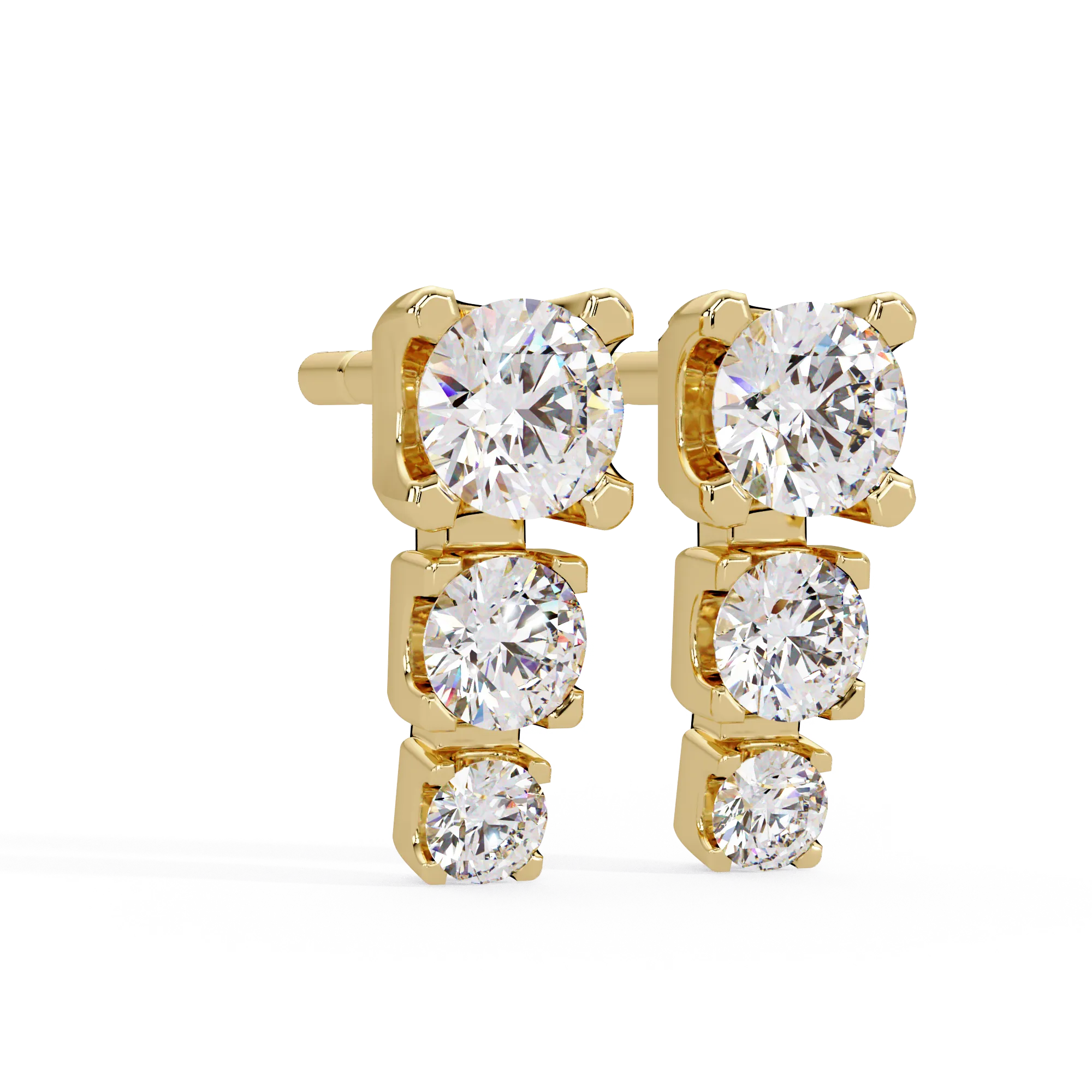 IGI Certified- 1.5 Ct. Lab Grown Diamond (VS/E-F) Elegant Diamond Drop Earring