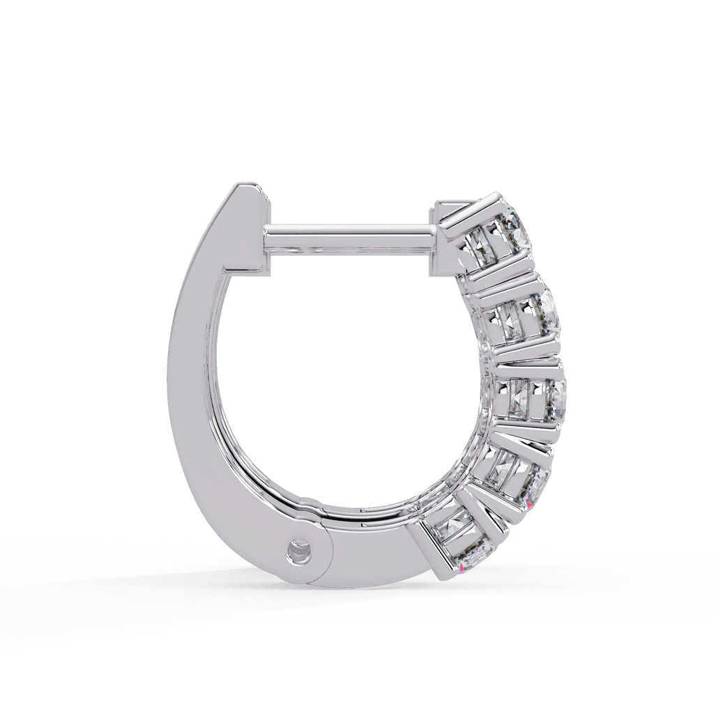 IGI Certified- 1 Ct. Lab Grown Diamond (VS/E-F) Sparkling Diamond Huggie Hoop Earring