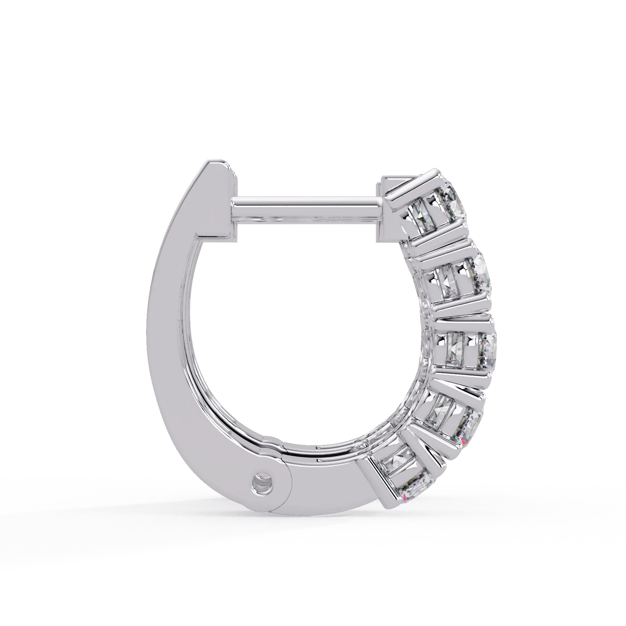 IGI Certified- 1 Ct. Lab Grown Diamond (VS/E-F) Sparkling Diamond Huggie Hoop Earring