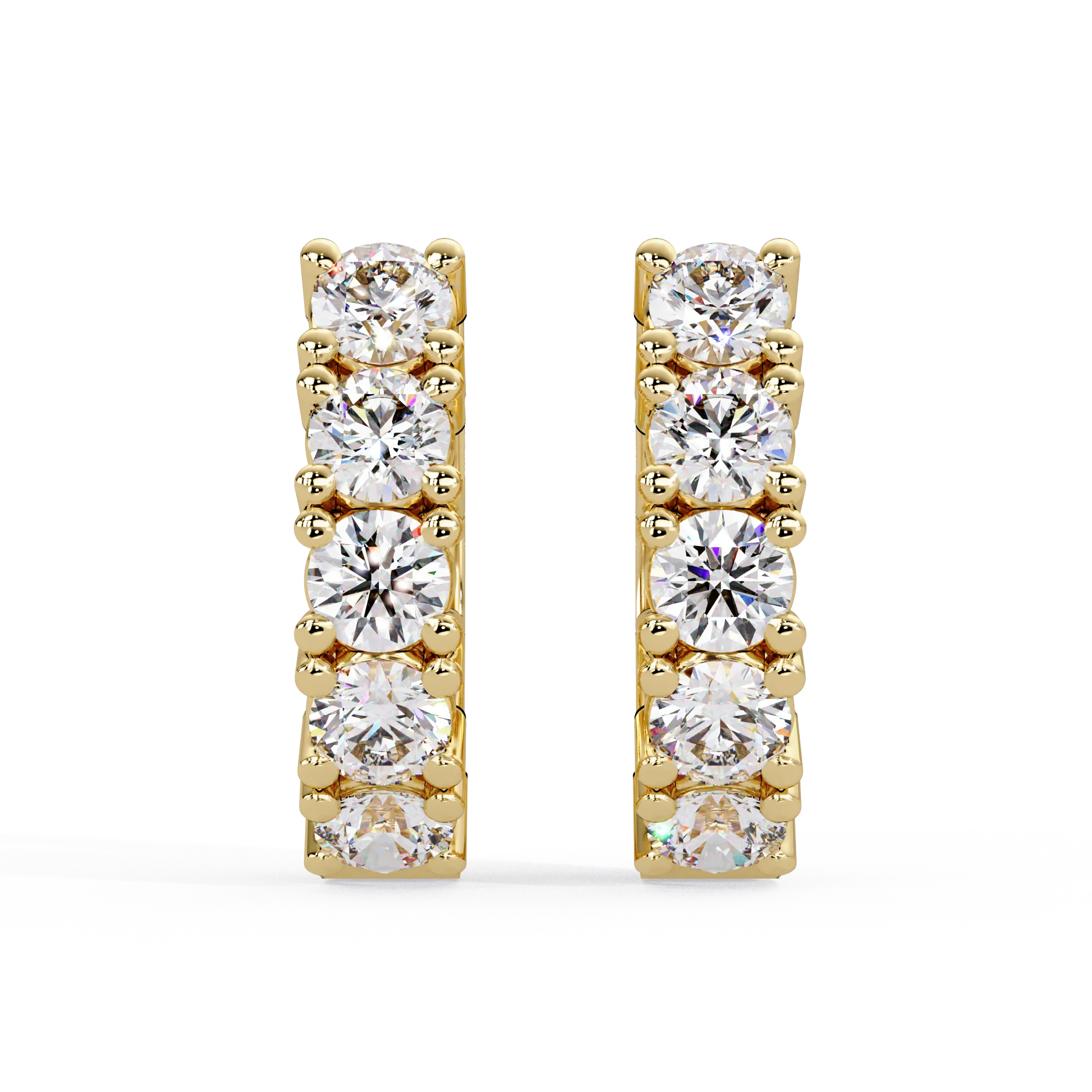 IGI Certified- 1 Ct. Lab Grown Diamond (VS/E-F) Sparkling Diamond Huggie Hoop Earring