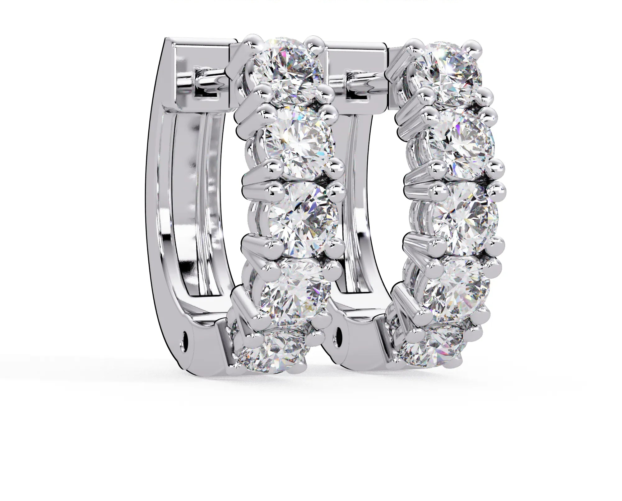 IGI Certified- 1 Ct. Lab Grown Diamond (VS/E-F) Sparkling Diamond Huggie Hoop Earring