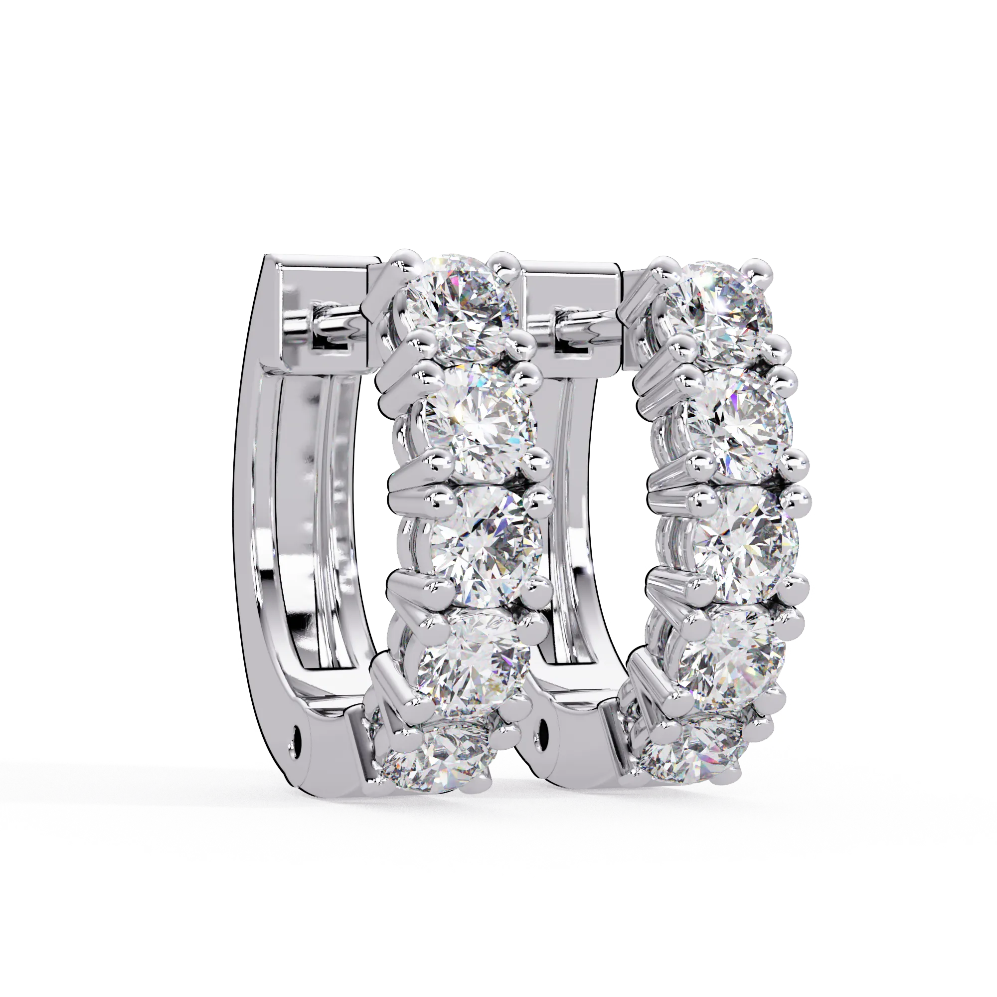 IGI Certified- 1 Ct. Lab Grown Diamond (VS/E-F) Sparkling Diamond Huggie Hoop Earring